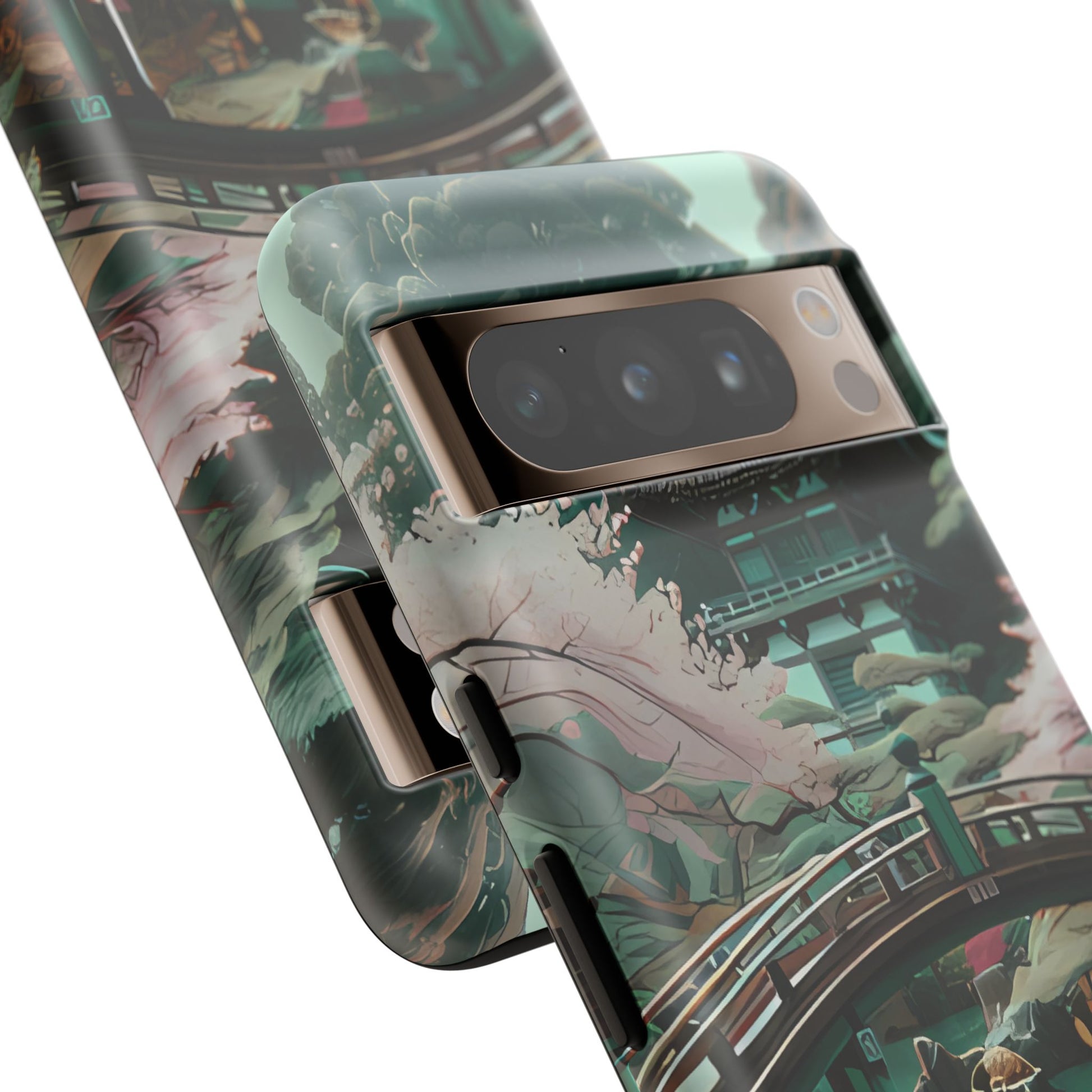 Nature-Inspired Phone Case, Aesthetic Phone Cover, Floral Case, Koi Pond Design, Gift for Nature Lovers