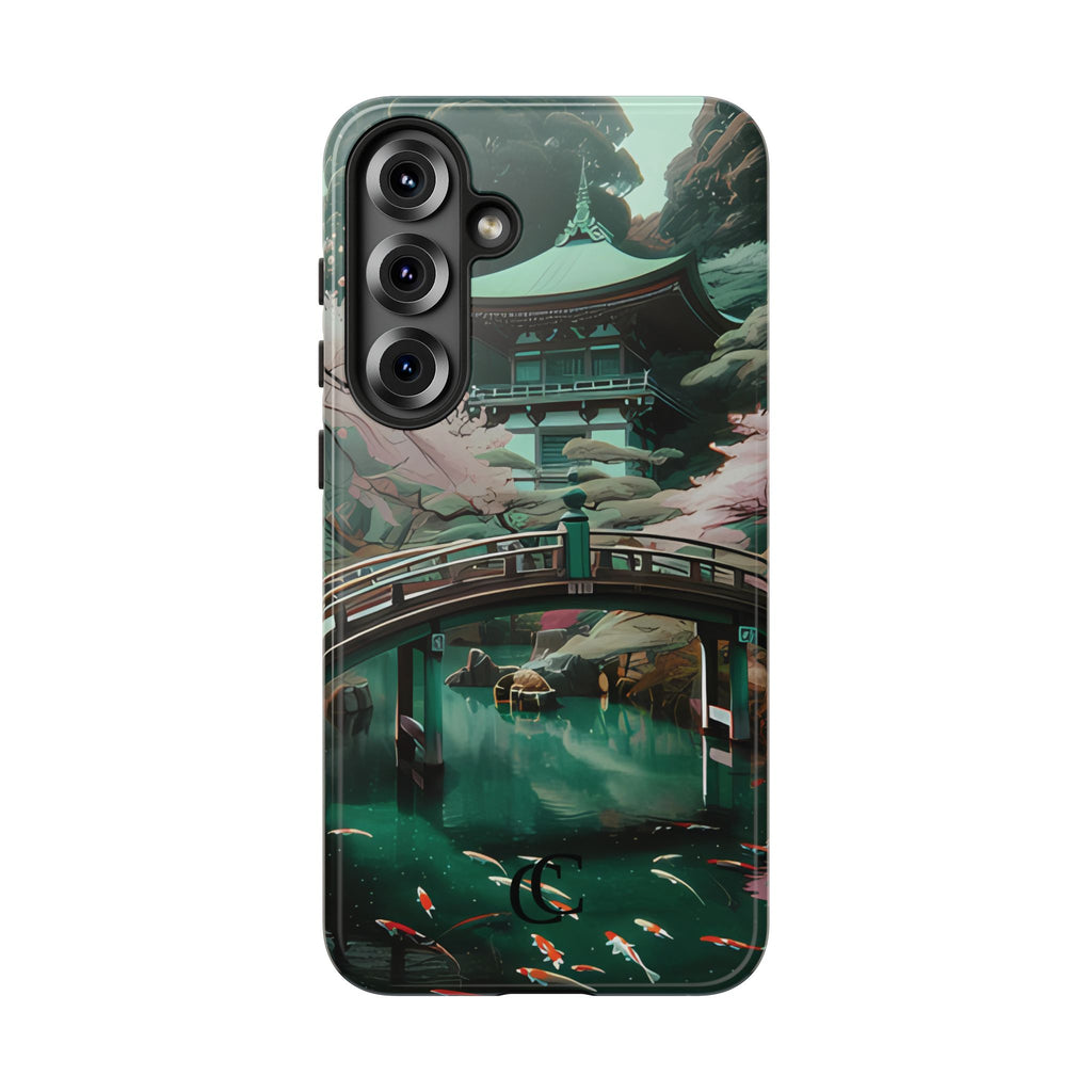 Nature-Inspired Phone Case, Aesthetic Phone Cover, Floral Case, Koi Pond Design, Gift for Nature Lovers