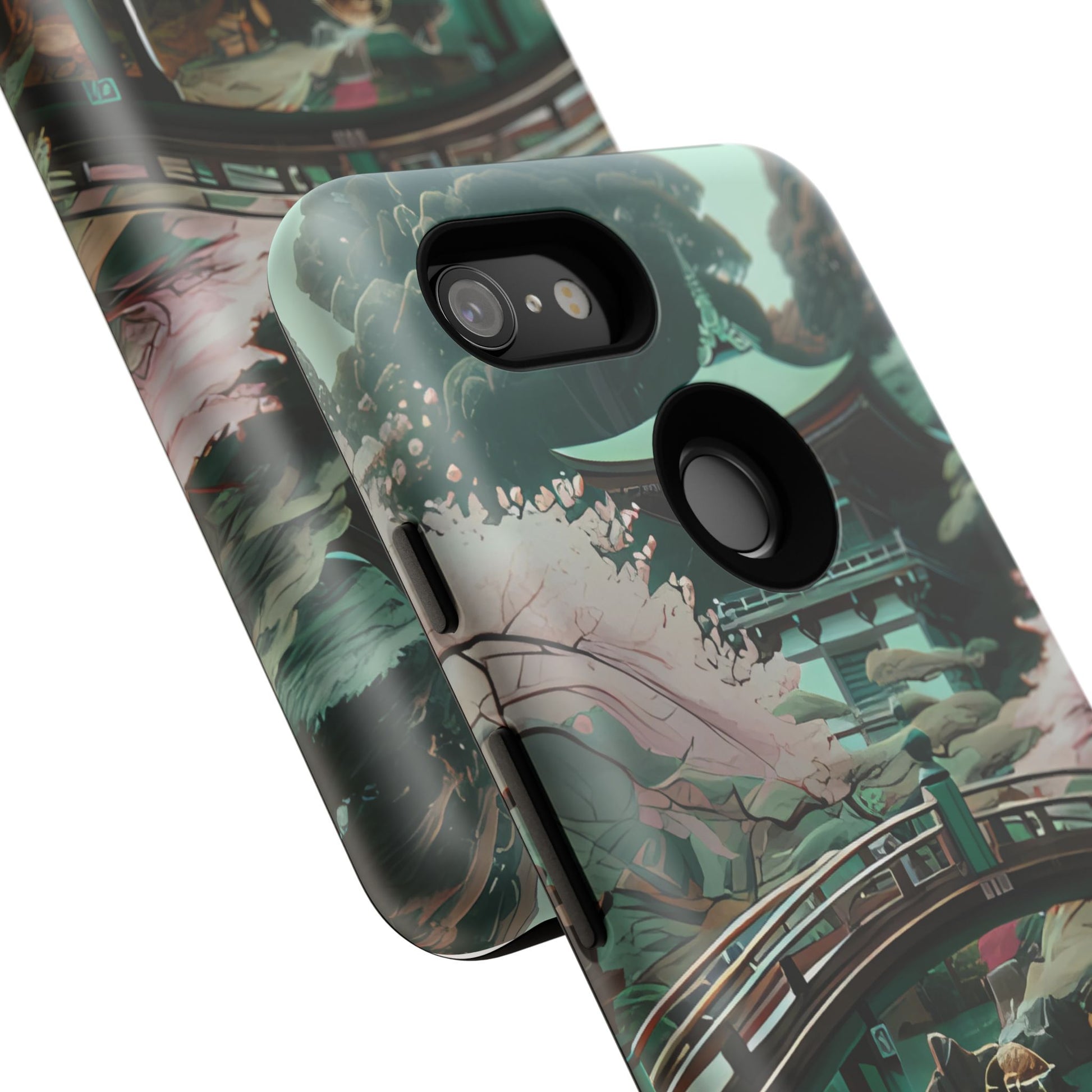 Nature-Inspired Phone Case, Aesthetic Phone Cover, Floral Case, Koi Pond Design, Gift for Nature Lovers