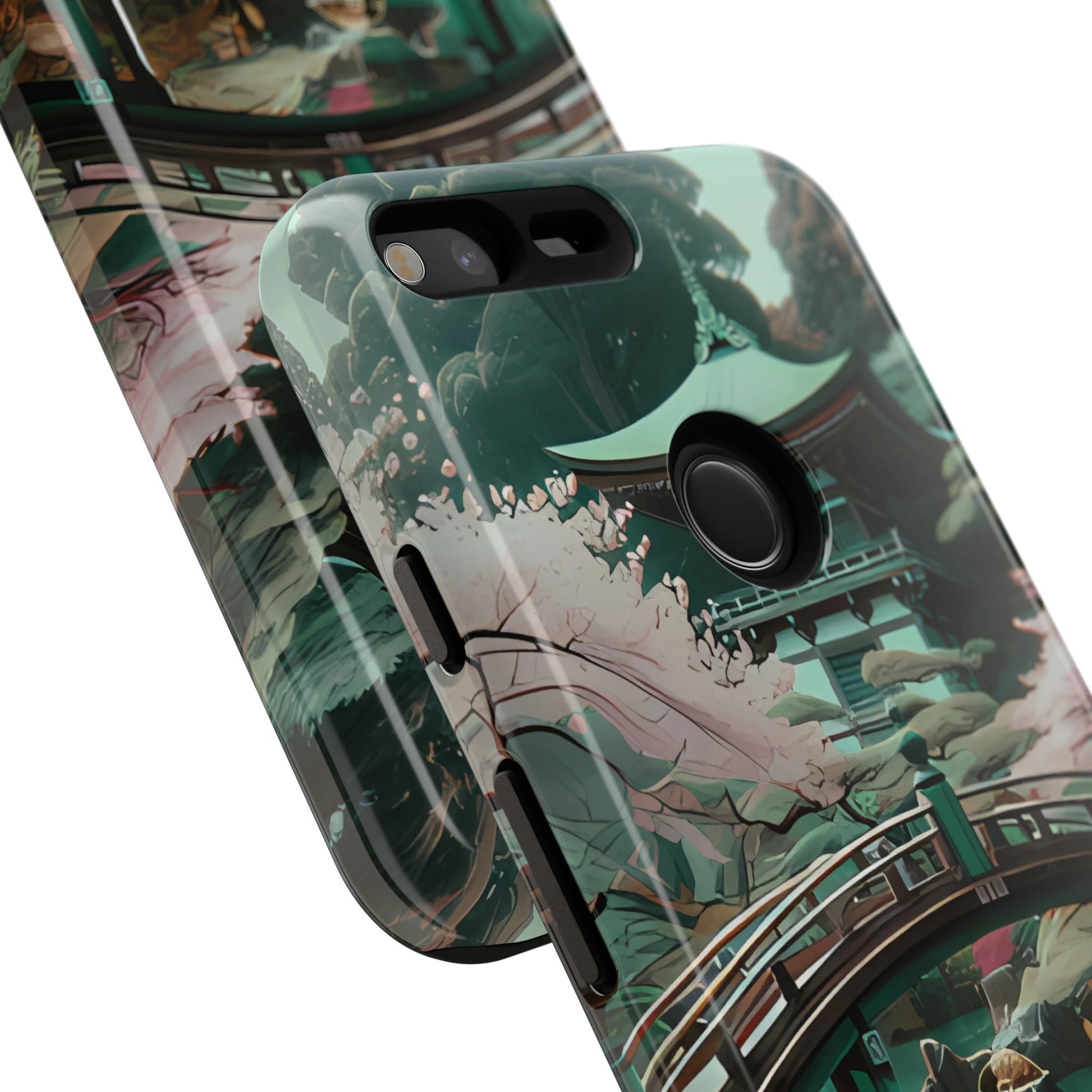 Nature-Inspired Phone Case, Aesthetic Phone Cover, Floral Case, Koi Pond Design, Gift for Nature Lovers