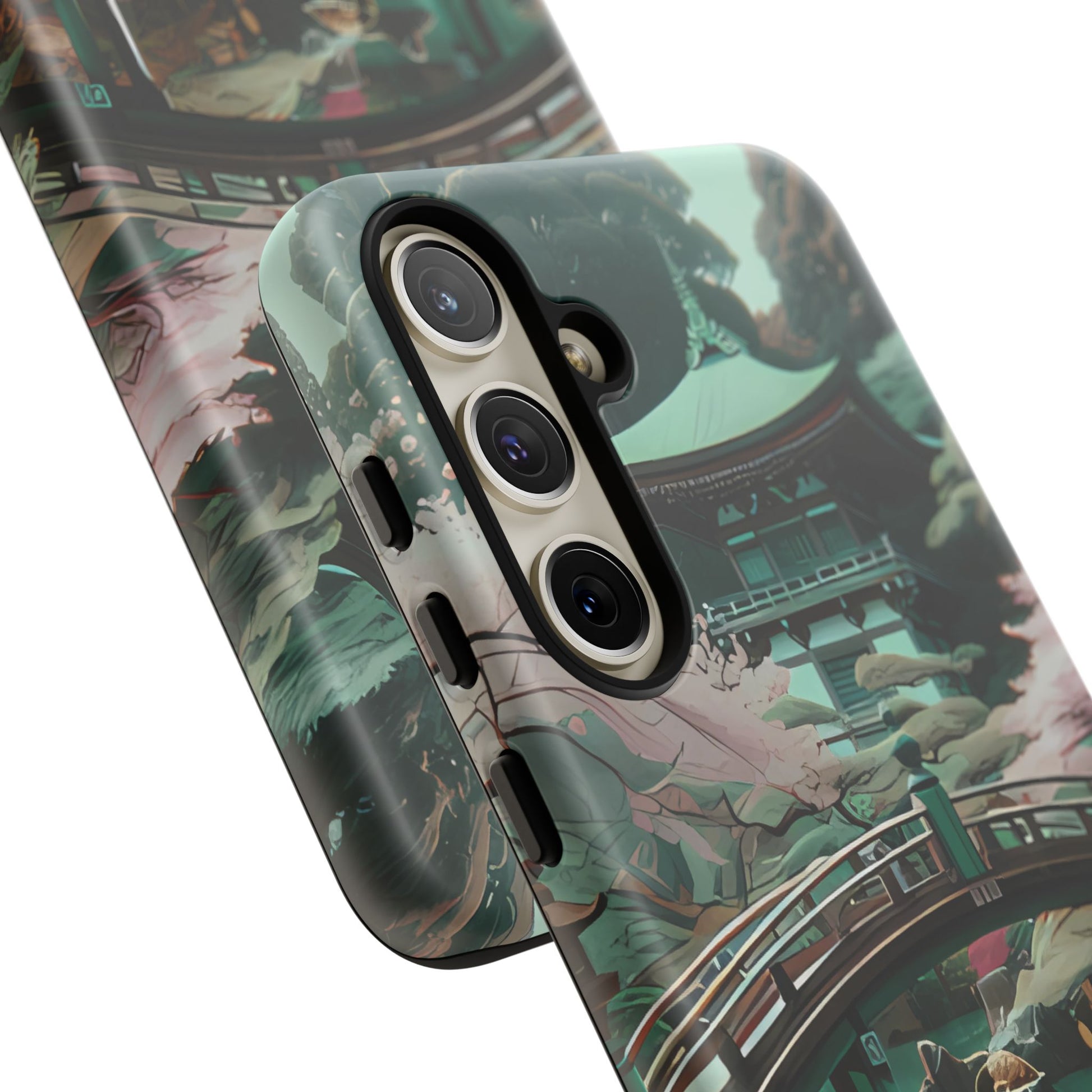 Nature-Inspired Phone Case, Aesthetic Phone Cover, Floral Case, Koi Pond Design, Gift for Nature Lovers