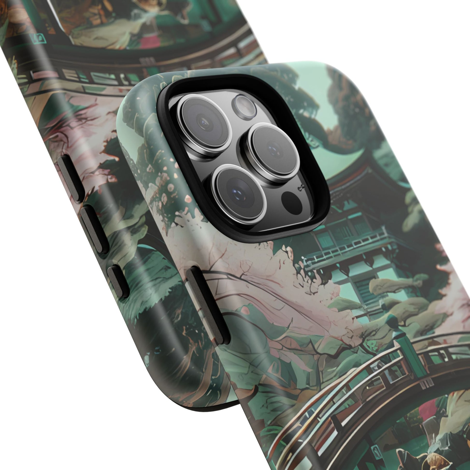 Nature-Inspired Phone Case, Aesthetic Phone Cover, Floral Case, Koi Pond Design, Gift for Nature Lovers