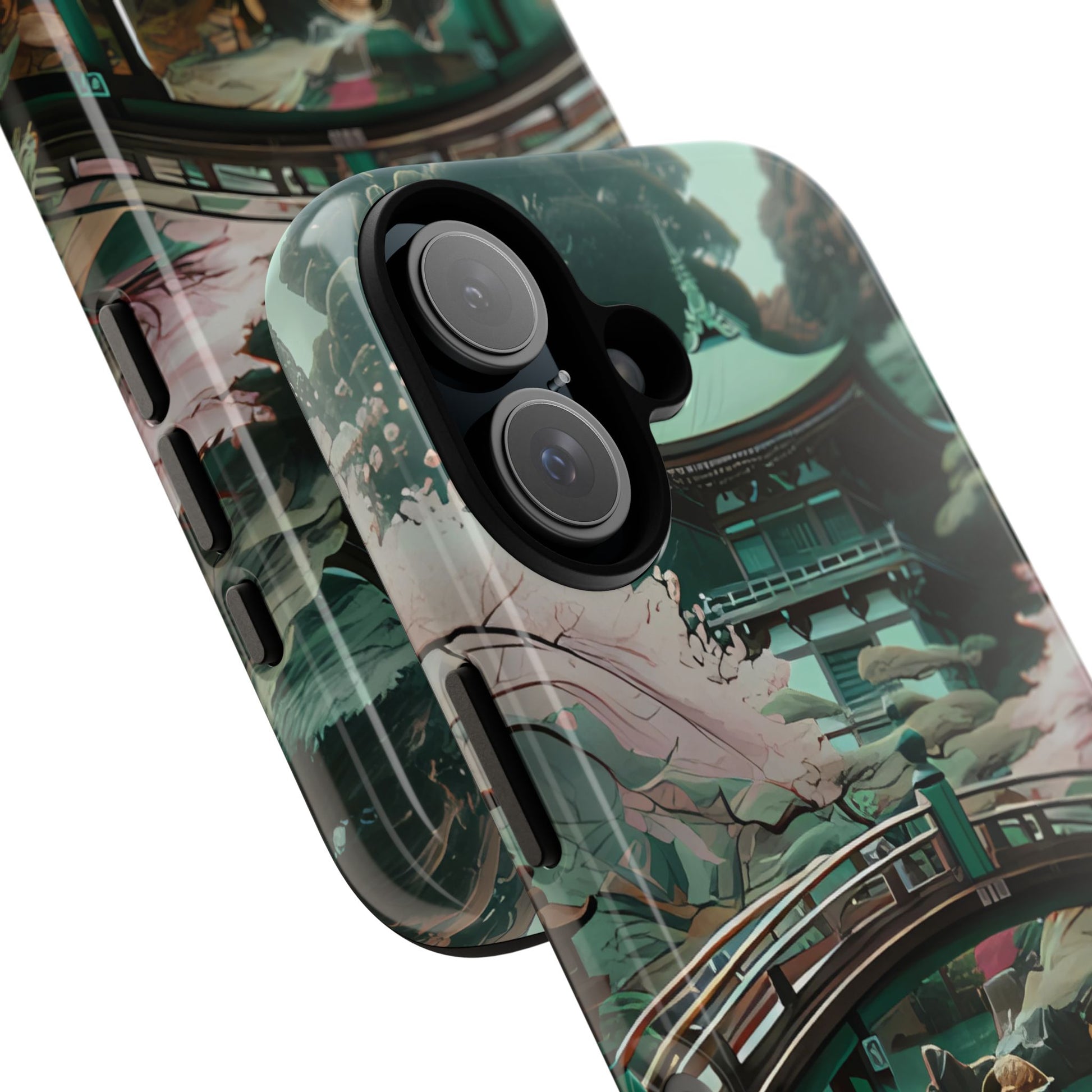 Nature-Inspired Phone Case, Aesthetic Phone Cover, Floral Case, Koi Pond Design, Gift for Nature Lovers