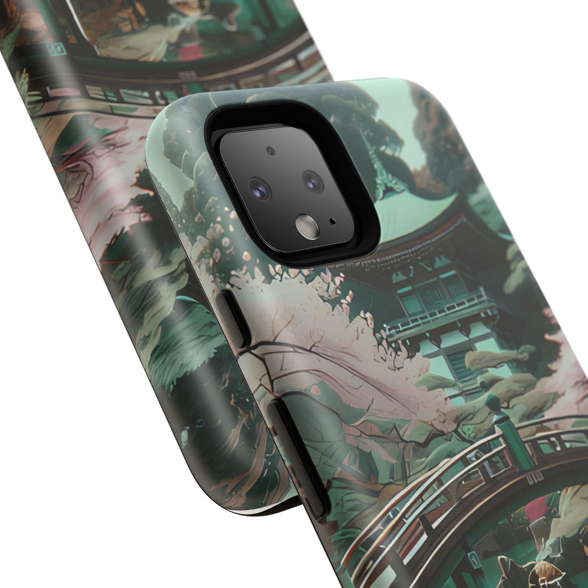 Nature-Inspired Phone Case, Aesthetic Phone Cover, Floral Case, Koi Pond Design, Gift for Nature Lovers
