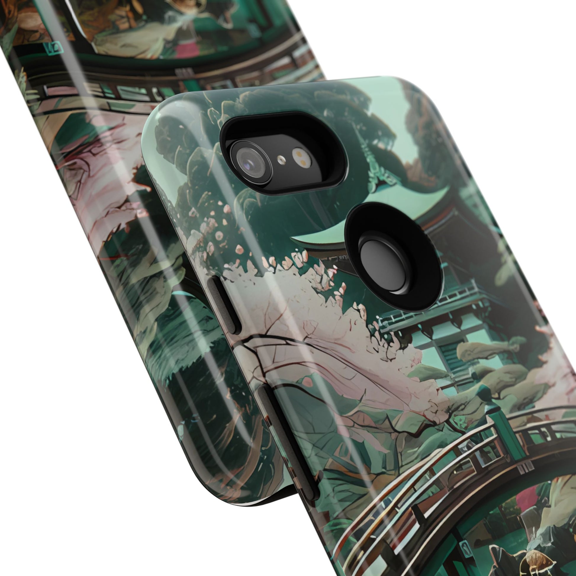 Nature-Inspired Phone Case, Aesthetic Phone Cover, Floral Case, Koi Pond Design, Gift for Nature Lovers