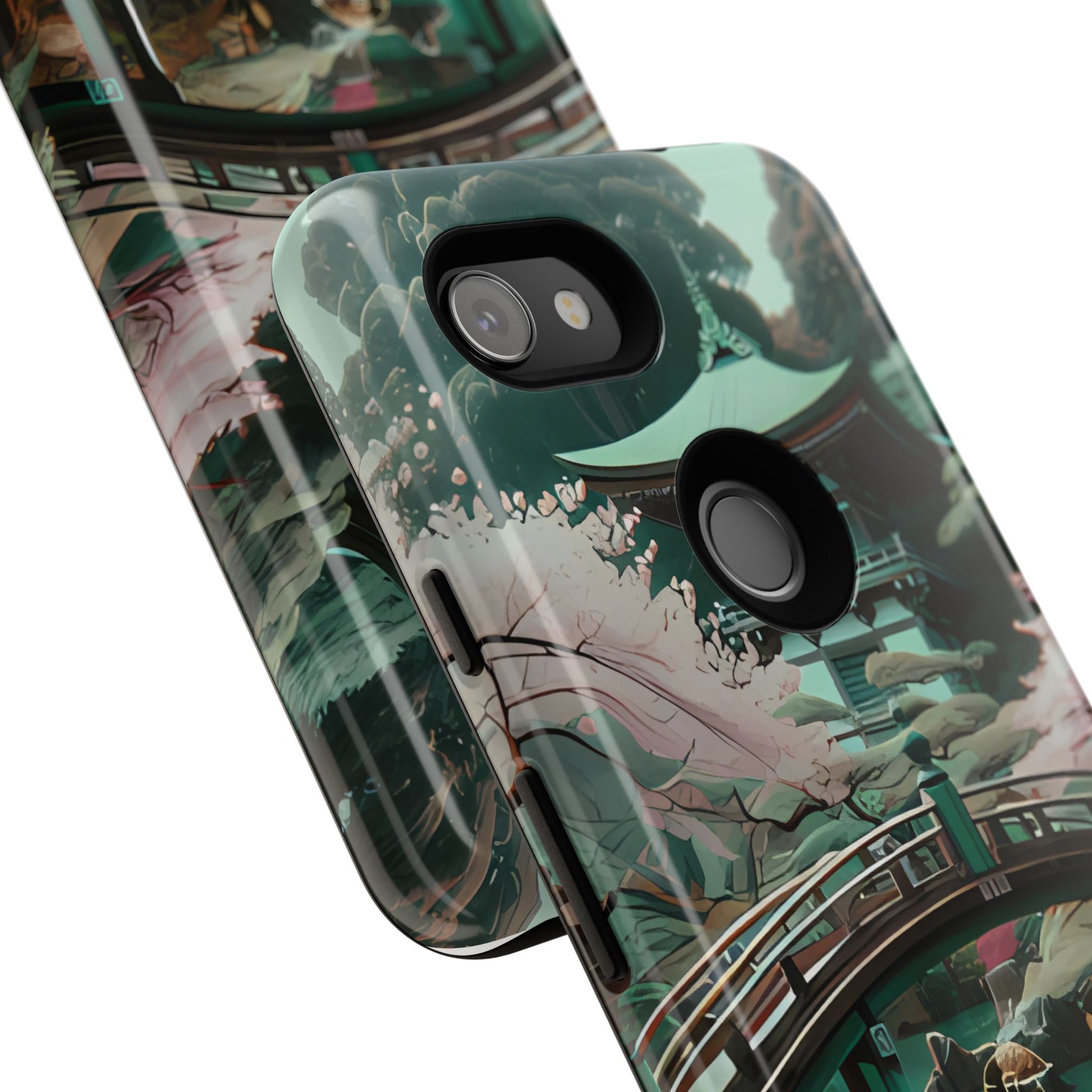 Nature-Inspired Phone Case, Aesthetic Phone Cover, Floral Case, Koi Pond Design, Gift for Nature Lovers