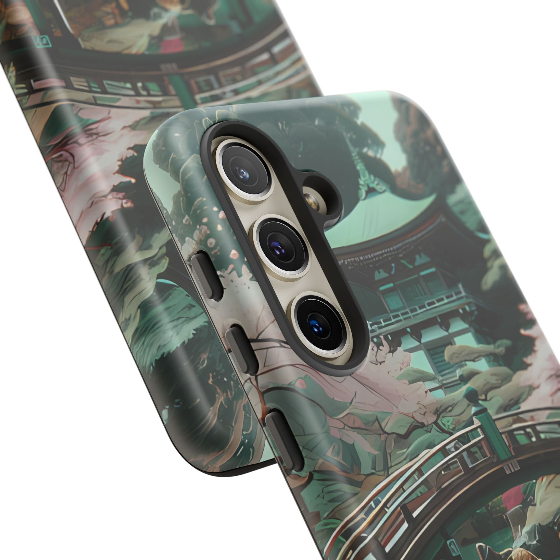 Nature-Inspired Phone Case, Aesthetic Phone Cover, Floral Case, Koi Pond Design, Gift for Nature Lovers