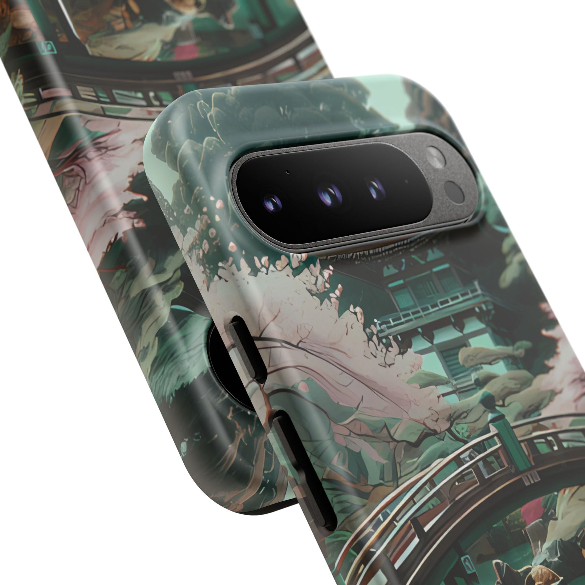Nature-Inspired Phone Case, Aesthetic Phone Cover, Floral Case, Koi Pond Design, Gift for Nature Lovers