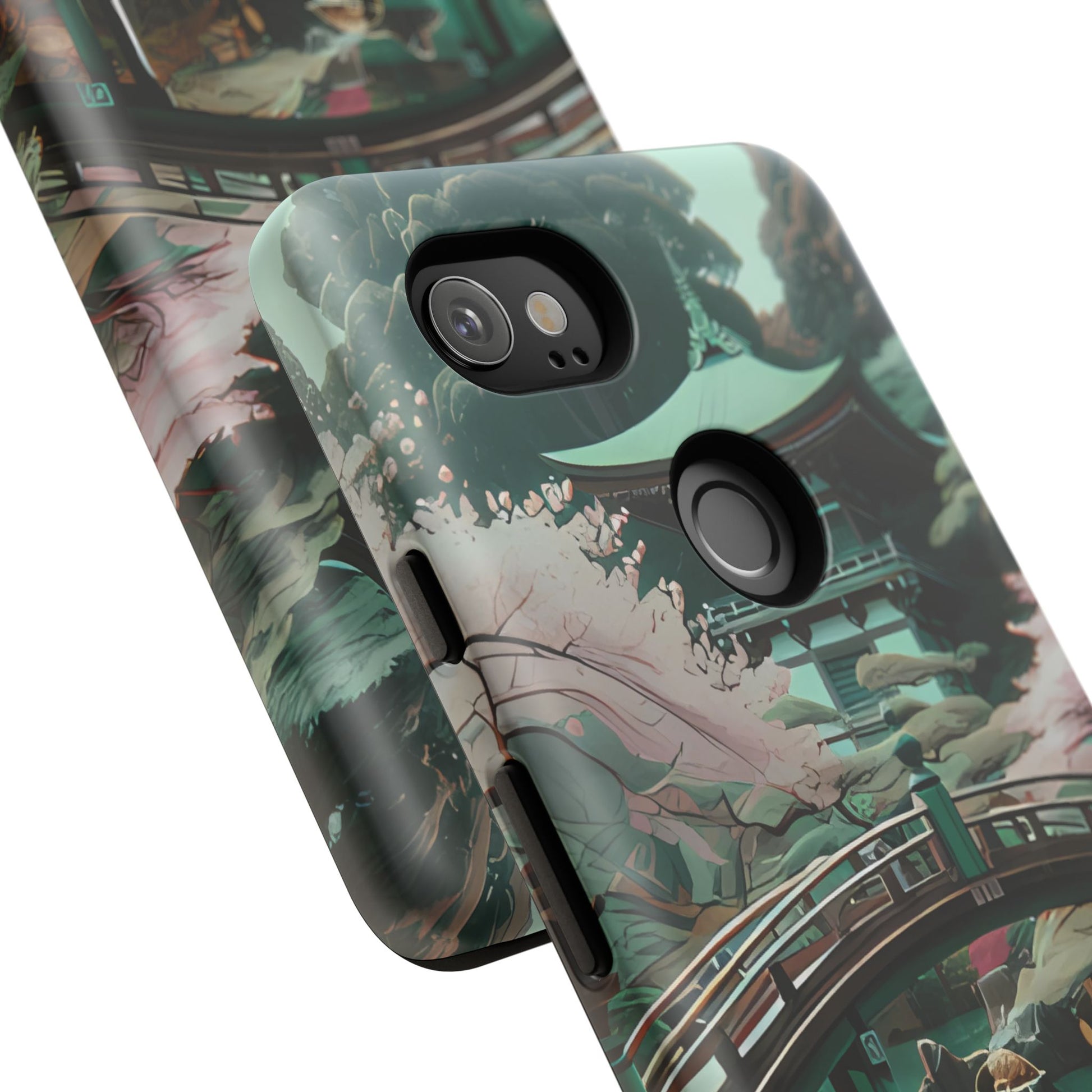Nature-Inspired Phone Case, Aesthetic Phone Cover, Floral Case, Koi Pond Design, Gift for Nature Lovers