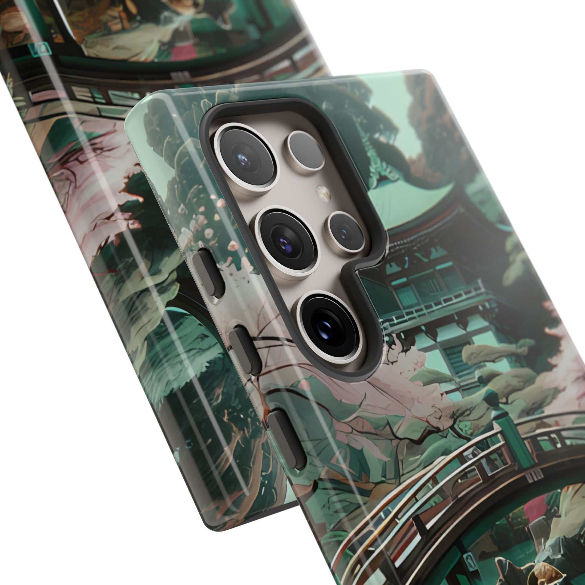 Nature-Inspired Phone Case, Aesthetic Phone Cover, Floral Case, Koi Pond Design, Gift for Nature Lovers