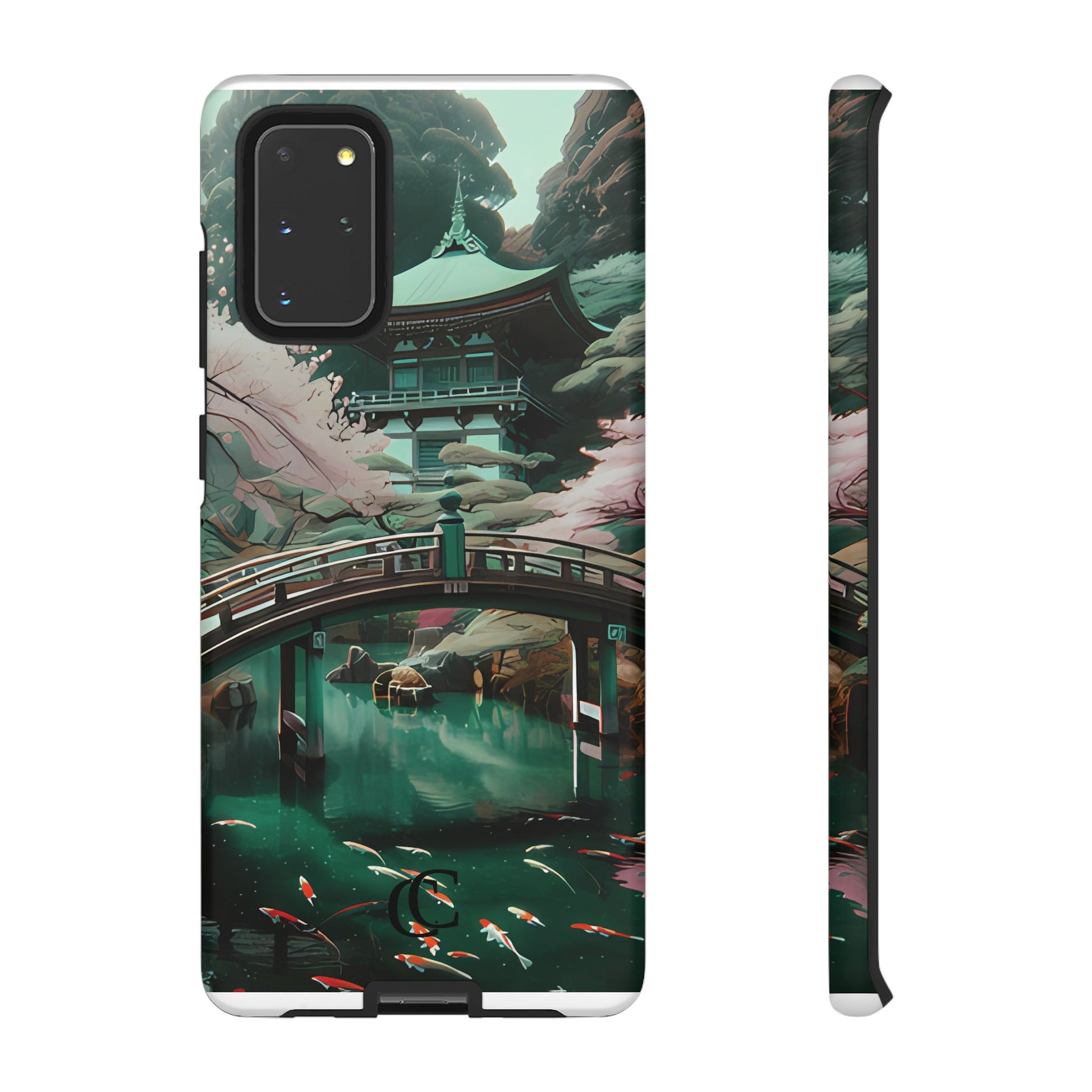 Nature-Inspired Phone Case, Aesthetic Phone Cover, Floral Case, Koi Pond Design, Gift for Nature Lovers