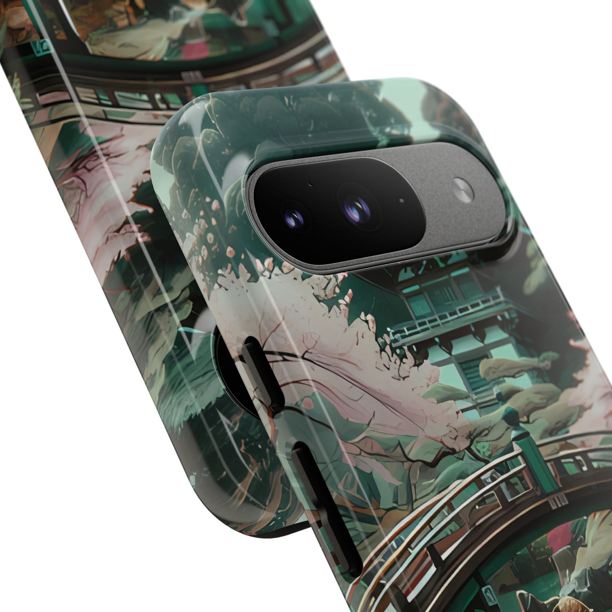 Nature-Inspired Phone Case, Aesthetic Phone Cover, Floral Case, Koi Pond Design, Gift for Nature Lovers