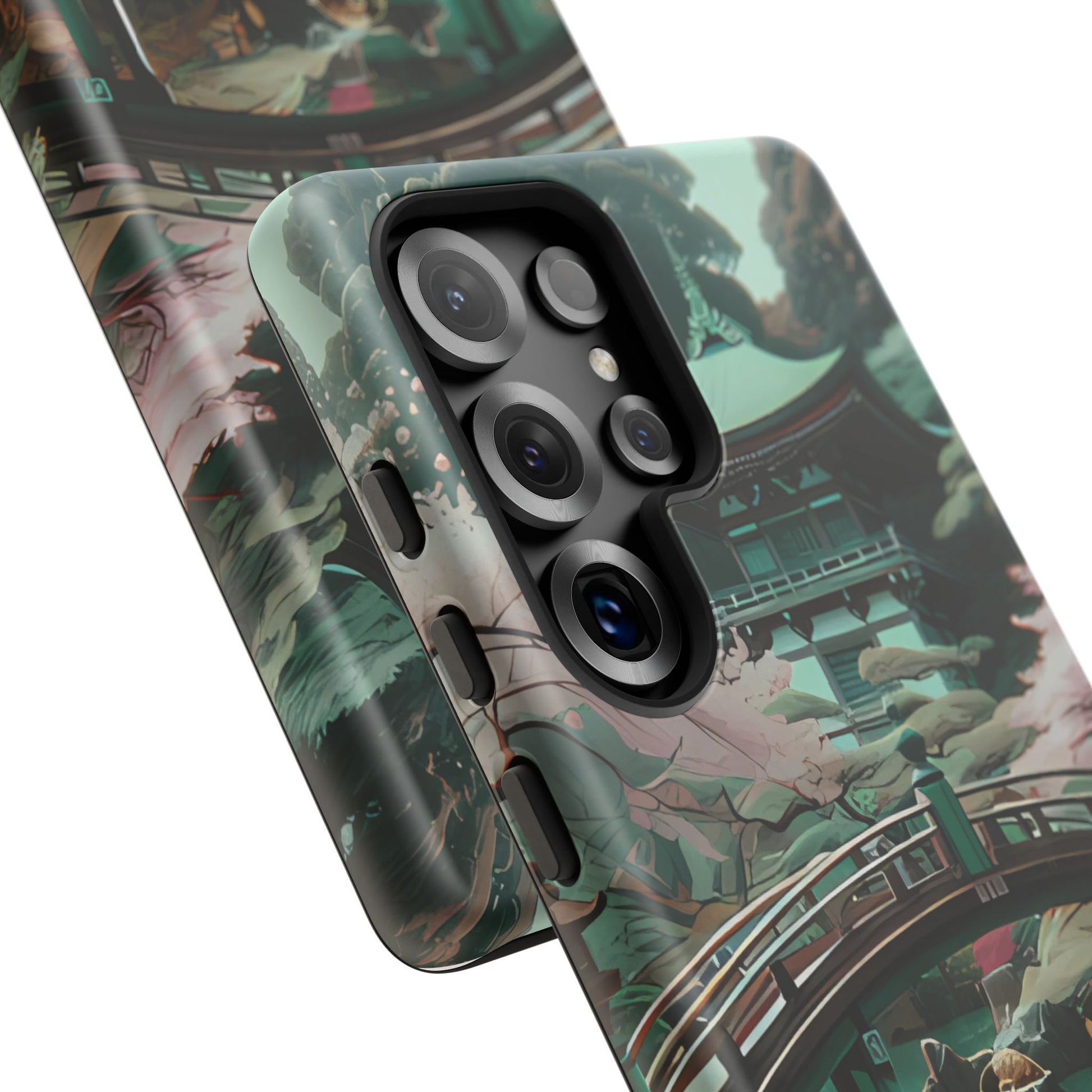 Nature-Inspired Phone Case, Aesthetic Phone Cover, Floral Case, Koi Pond Design, Gift for Nature Lovers