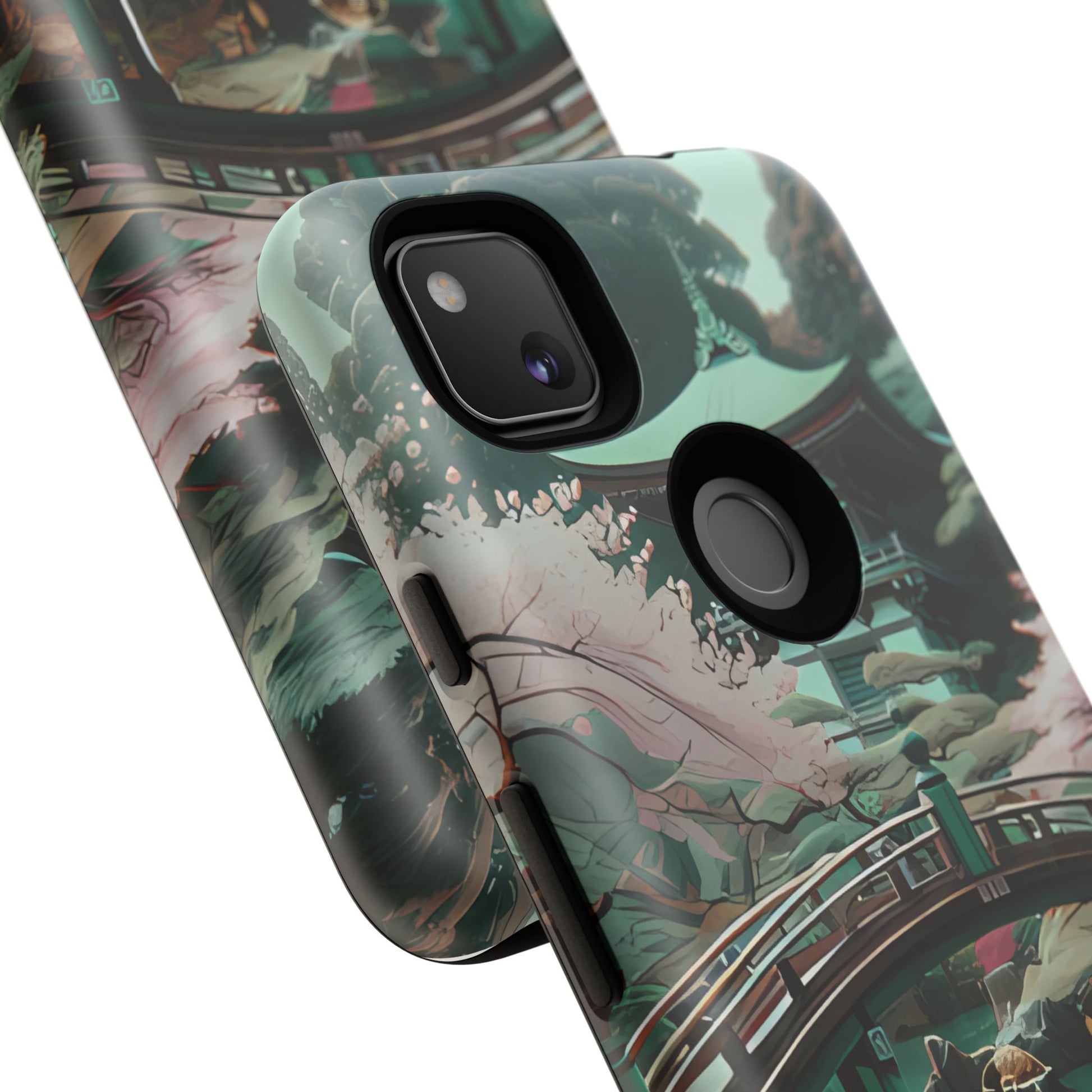 Nature-Inspired Phone Case, Aesthetic Phone Cover, Floral Case, Koi Pond Design, Gift for Nature Lovers