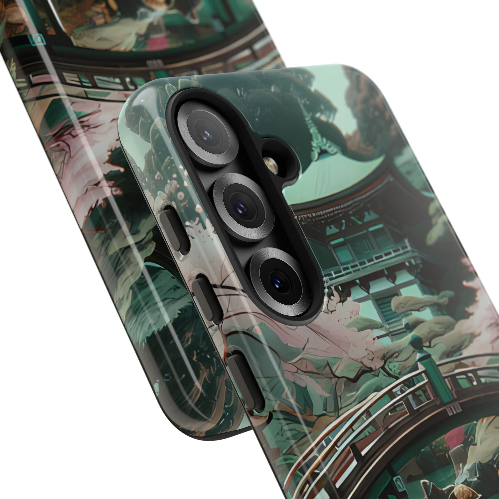 Nature-Inspired Phone Case, Aesthetic Phone Cover, Floral Case, Koi Pond Design, Gift for Nature Lovers