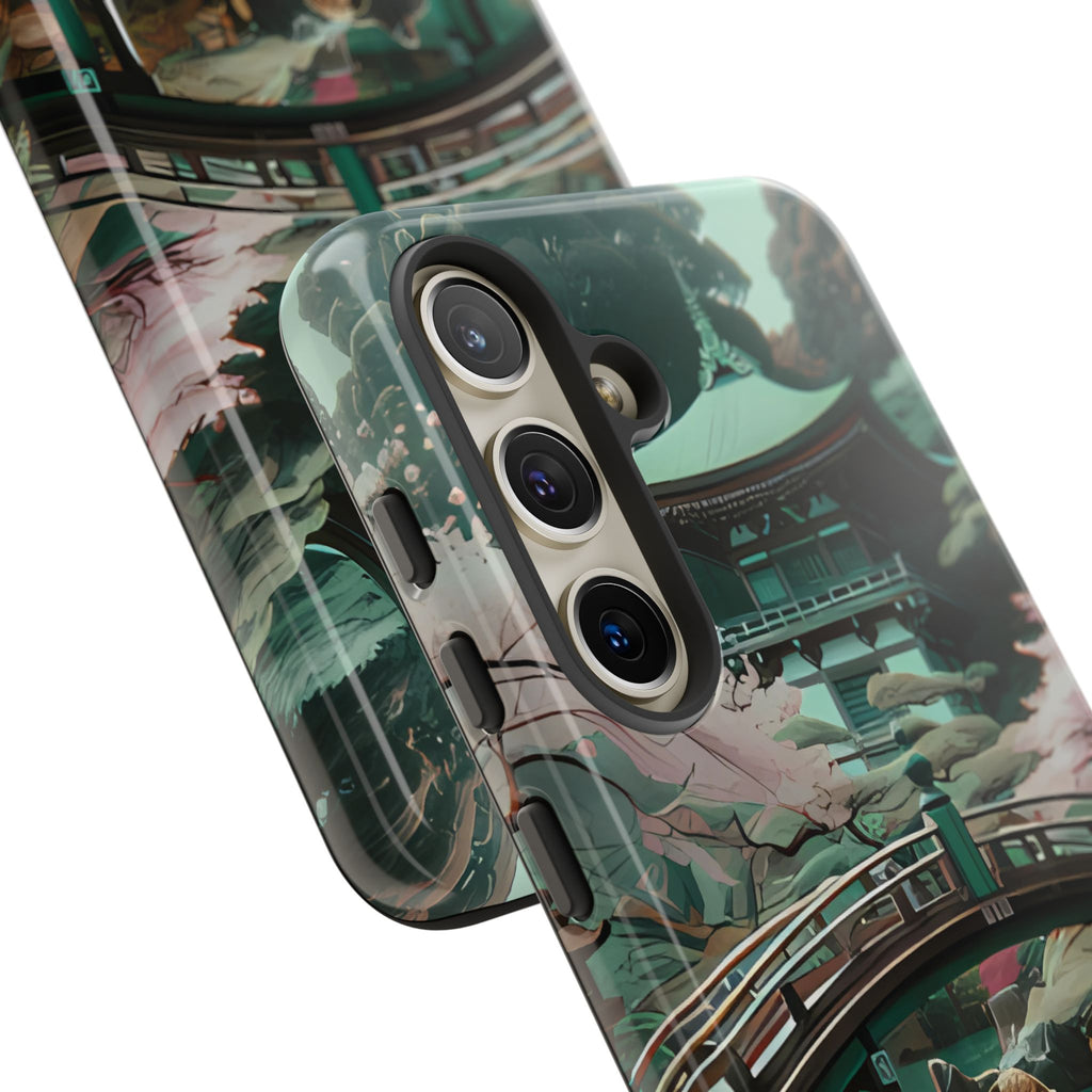 Nature-Inspired Phone Case, Aesthetic Phone Cover, Floral Case, Koi Pond Design, Gift for Nature Lovers