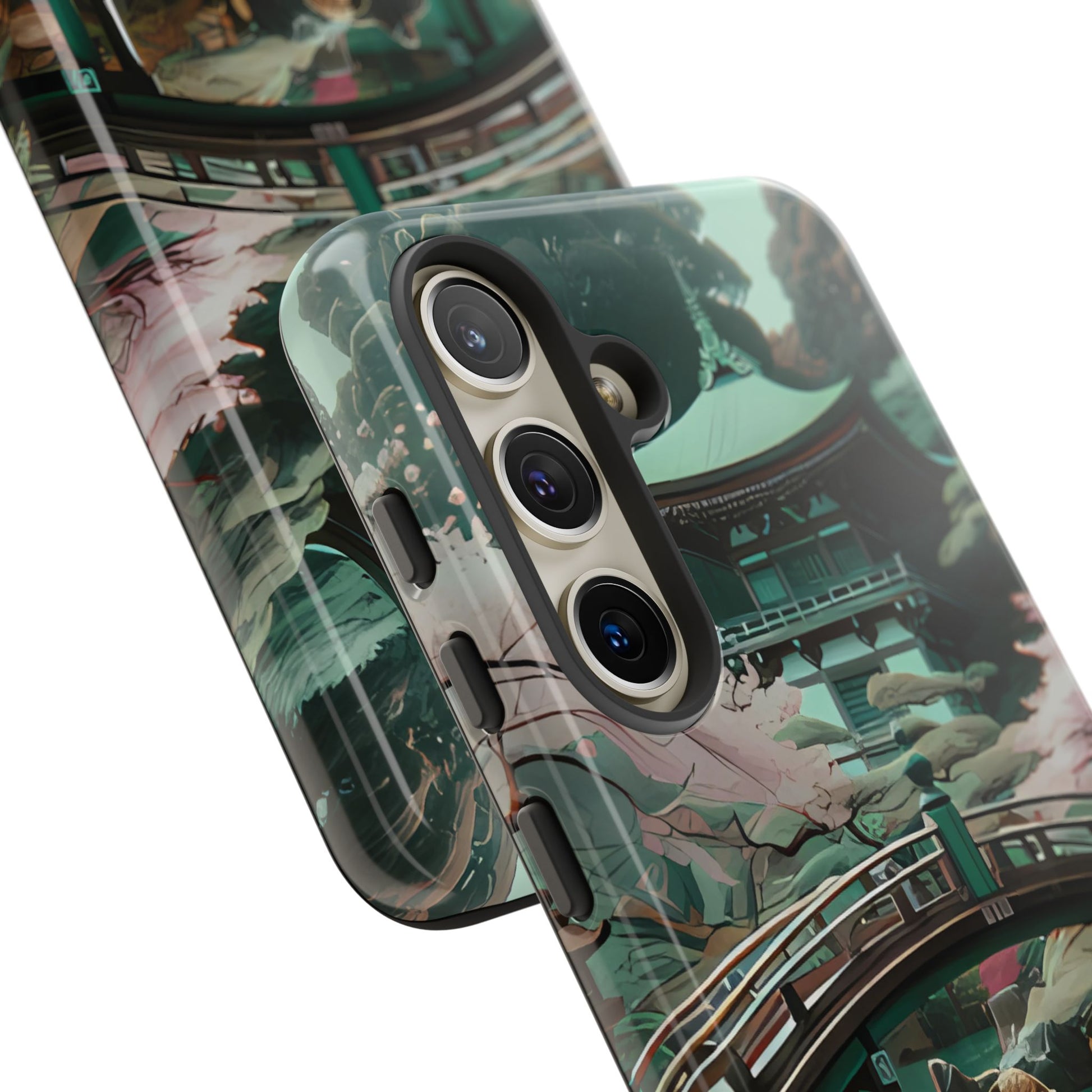 Nature-Inspired Phone Case, Aesthetic Phone Cover, Floral Case, Koi Pond Design, Gift for Nature Lovers