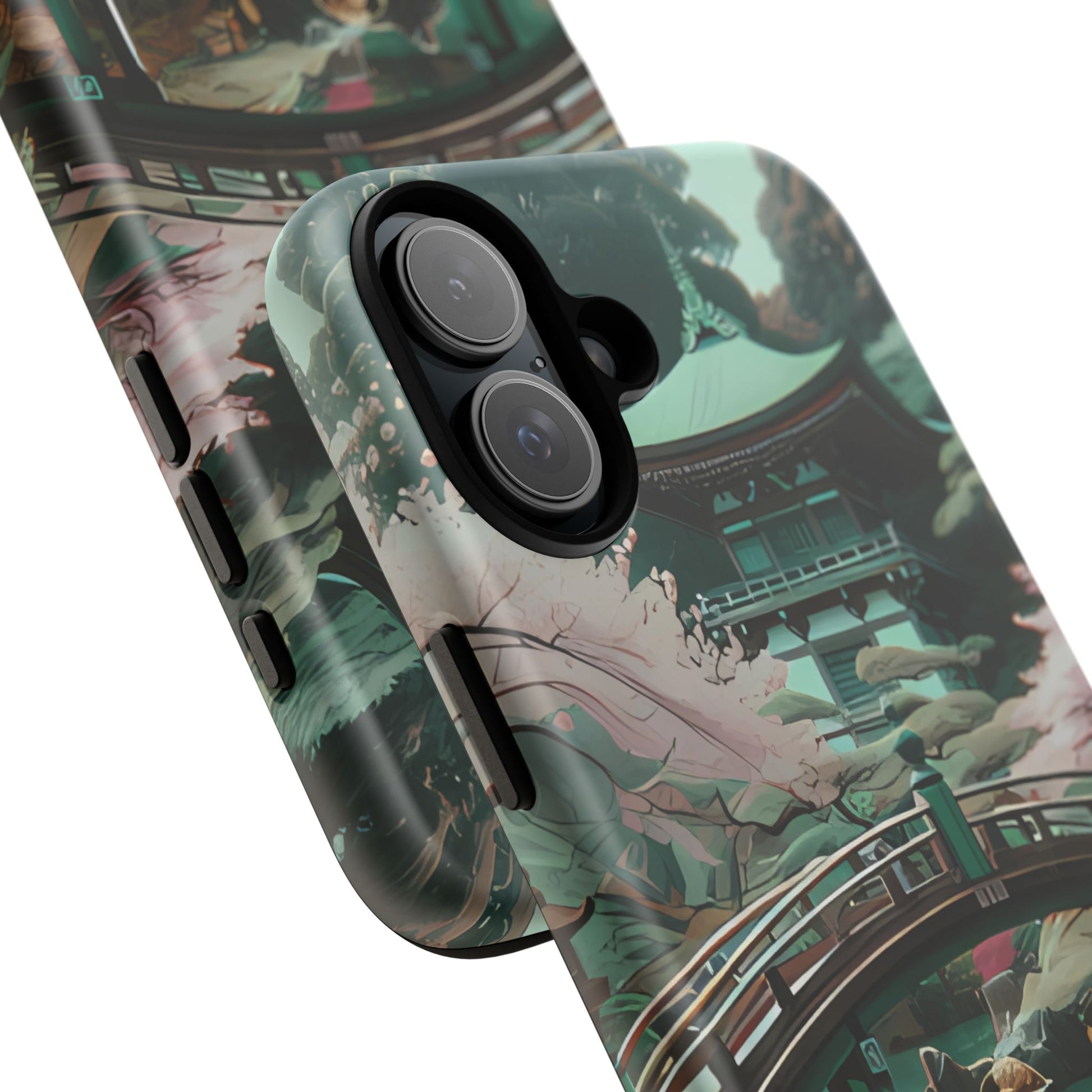 Nature-Inspired Phone Case, Aesthetic Phone Cover, Floral Case, Koi Pond Design, Gift for Nature Lovers