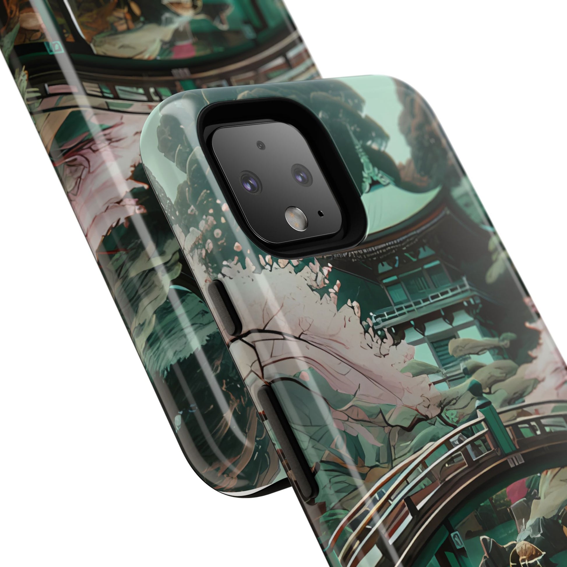 Nature-Inspired Phone Case, Aesthetic Phone Cover, Floral Case, Koi Pond Design, Gift for Nature Lovers