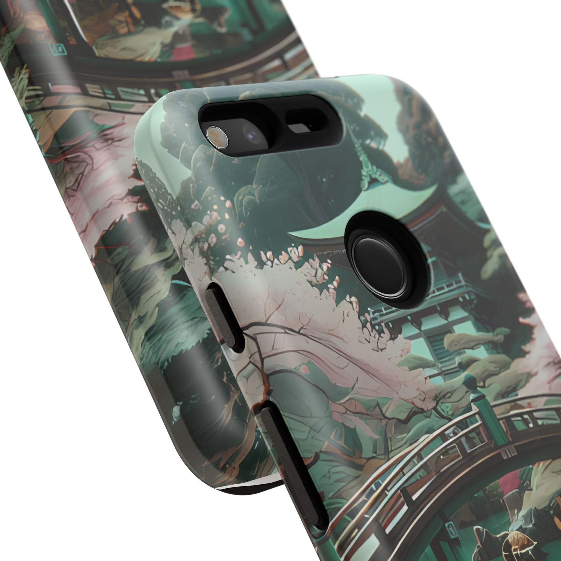 Nature-Inspired Phone Case, Aesthetic Phone Cover, Floral Case, Koi Pond Design, Gift for Nature Lovers