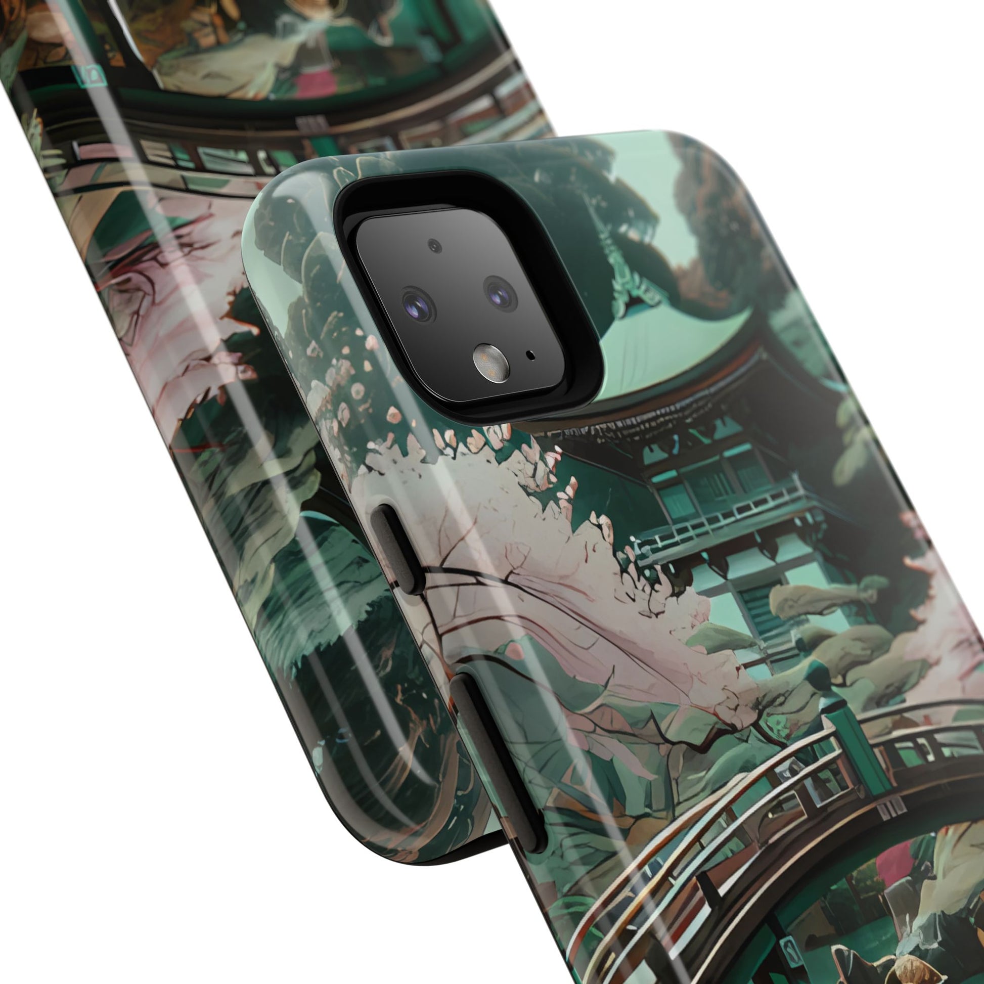 Nature-Inspired Phone Case, Aesthetic Phone Cover, Floral Case, Koi Pond Design, Gift for Nature Lovers