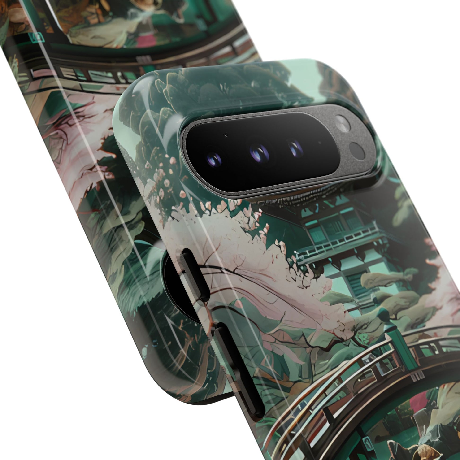 Nature-Inspired Phone Case, Aesthetic Phone Cover, Floral Case, Koi Pond Design, Gift for Nature Lovers
