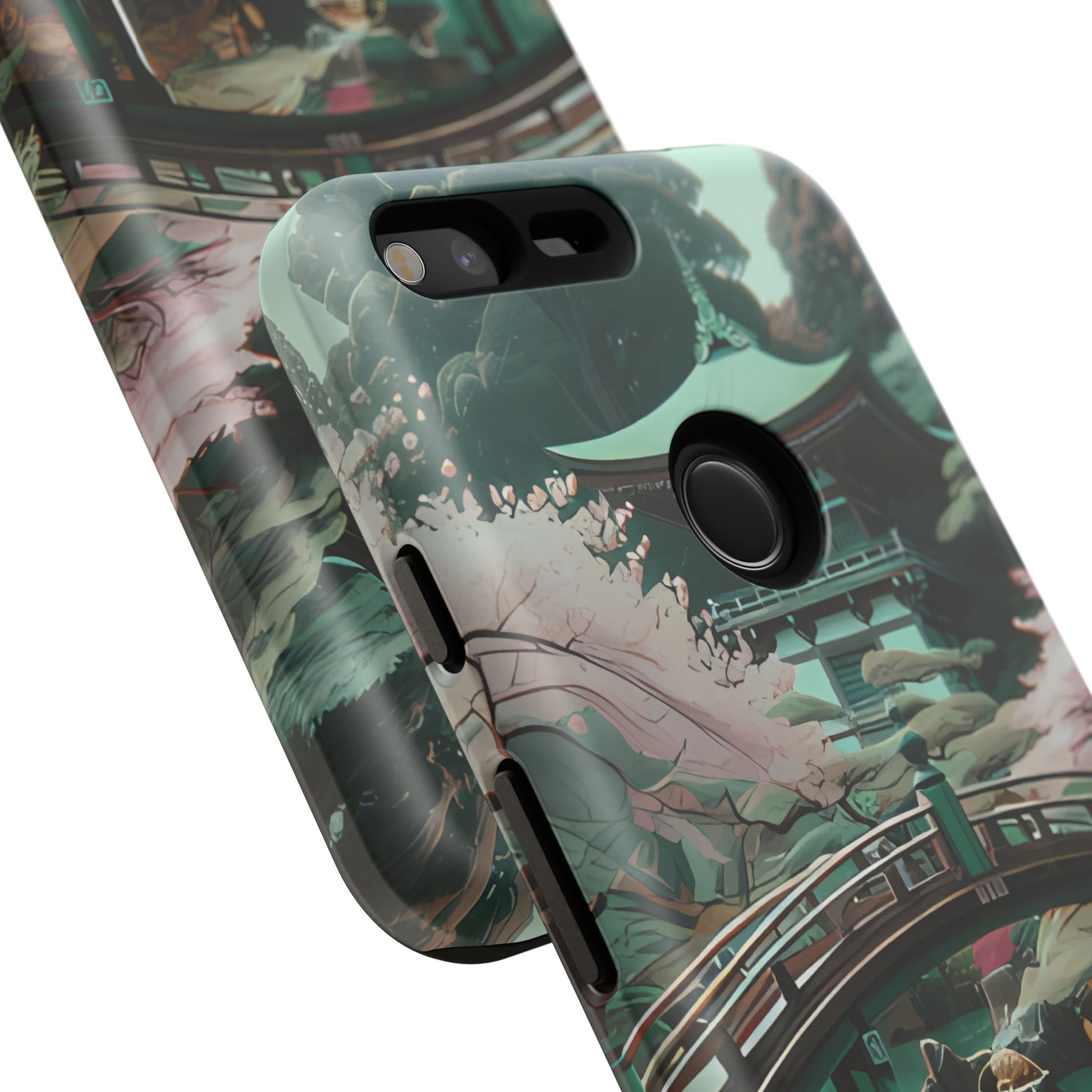 Nature-Inspired Phone Case, Aesthetic Phone Cover, Floral Case, Koi Pond Design, Gift for Nature Lovers
