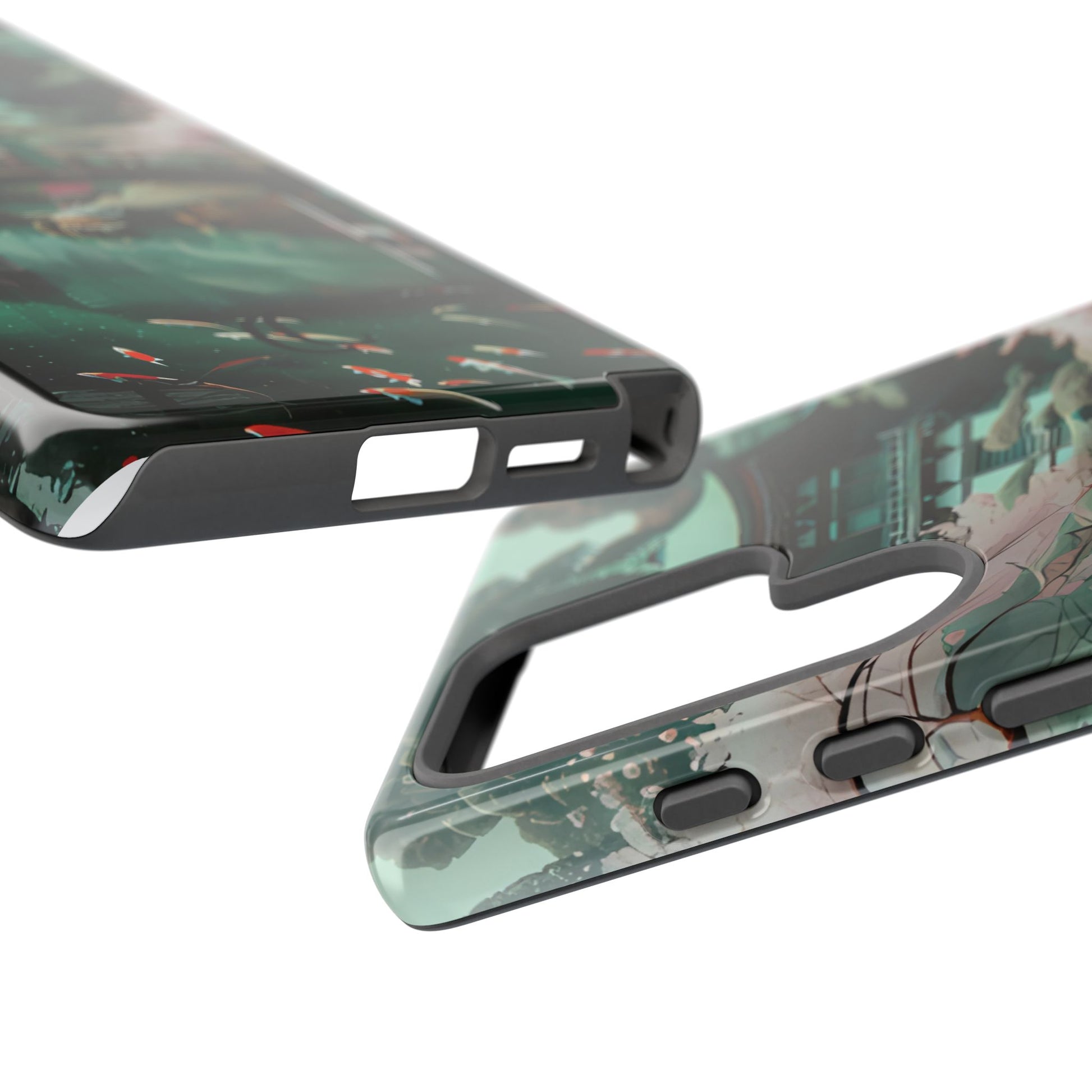 Nature-Inspired Phone Case, Aesthetic Phone Cover, Floral Case, Koi Pond Design, Gift for Nature Lovers