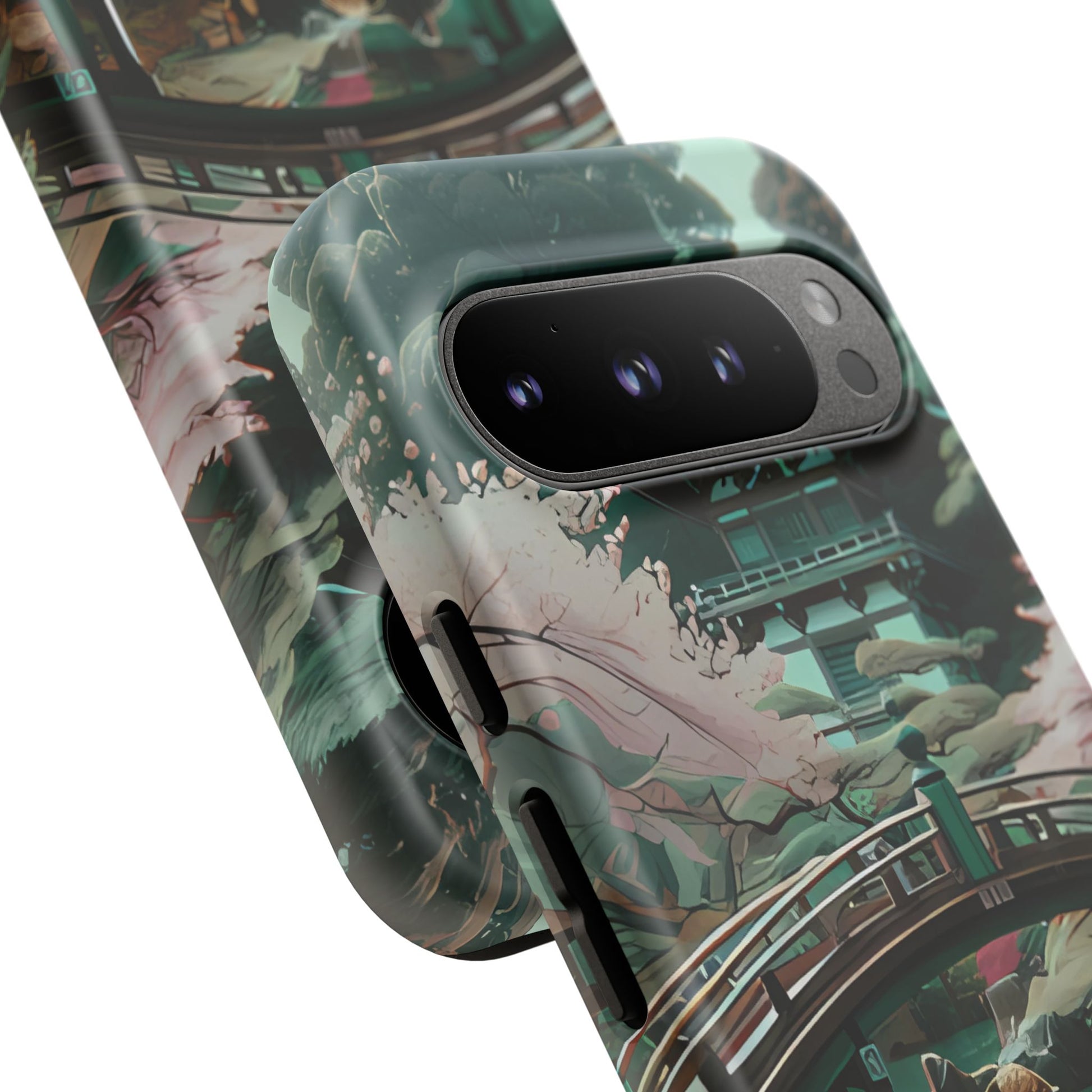 Nature-Inspired Phone Case, Aesthetic Phone Cover, Floral Case, Koi Pond Design, Gift for Nature Lovers