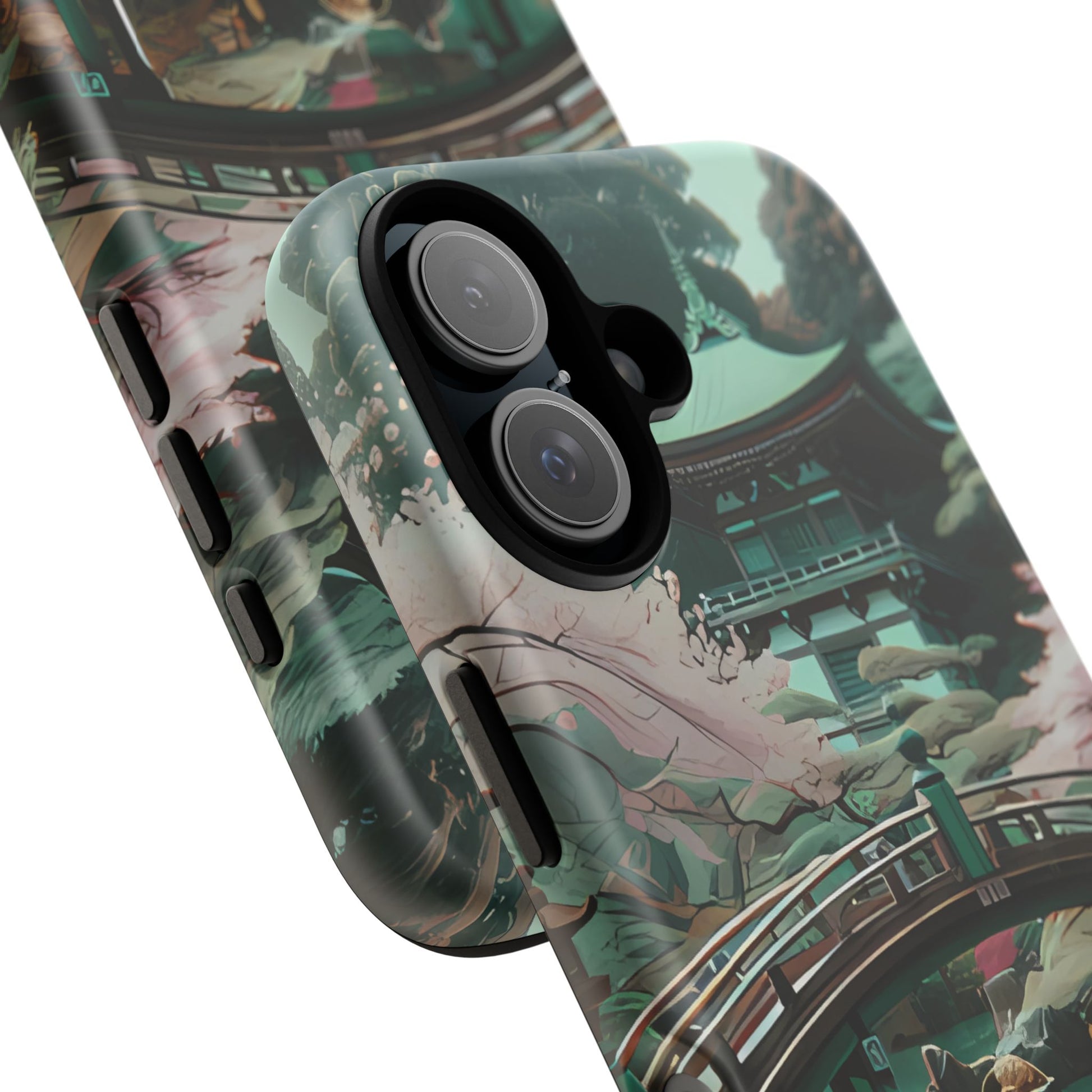 Nature-Inspired Phone Case, Aesthetic Phone Cover, Floral Case, Koi Pond Design, Gift for Nature Lovers