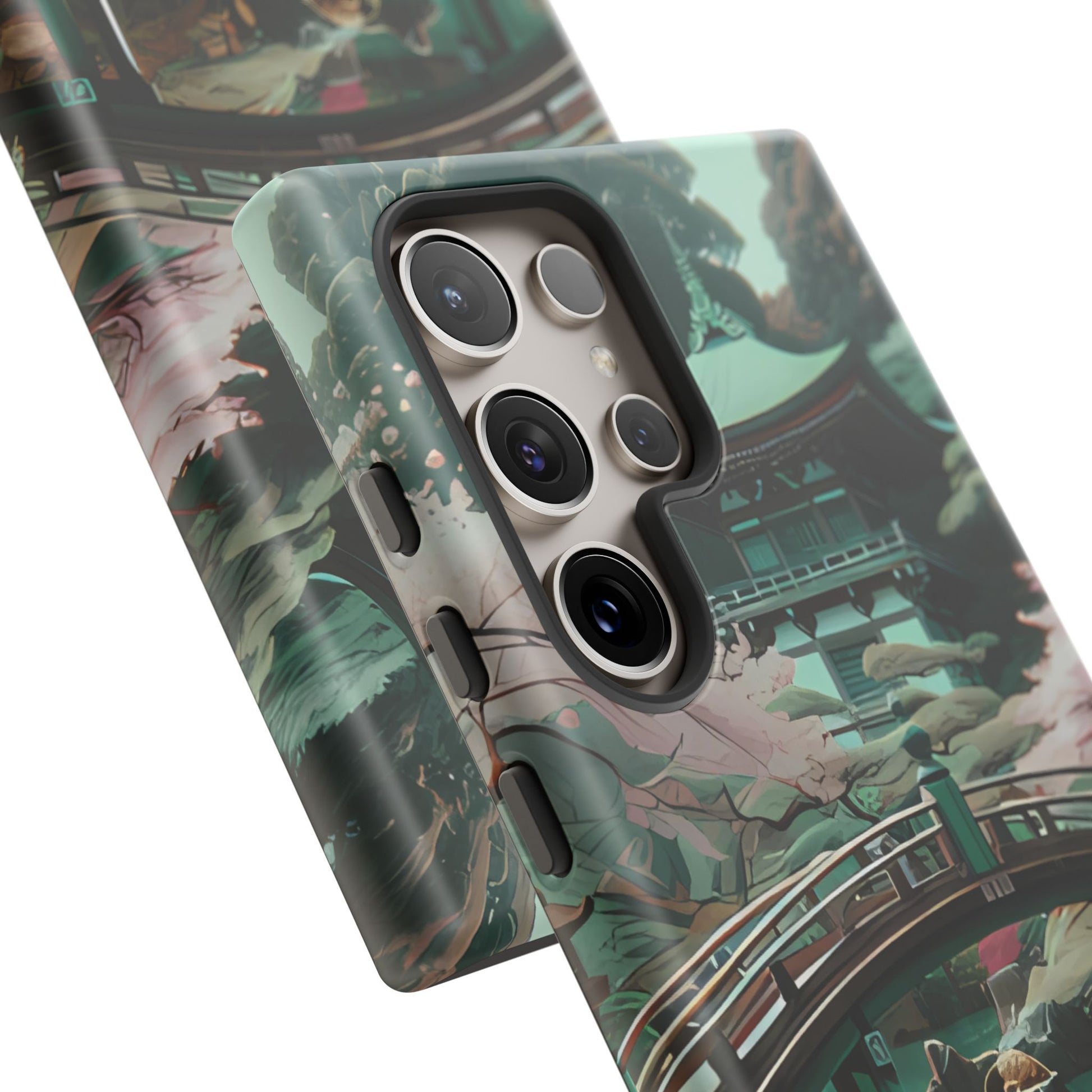 Nature-Inspired Phone Case, Aesthetic Phone Cover, Floral Case, Koi Pond Design, Gift for Nature Lovers
