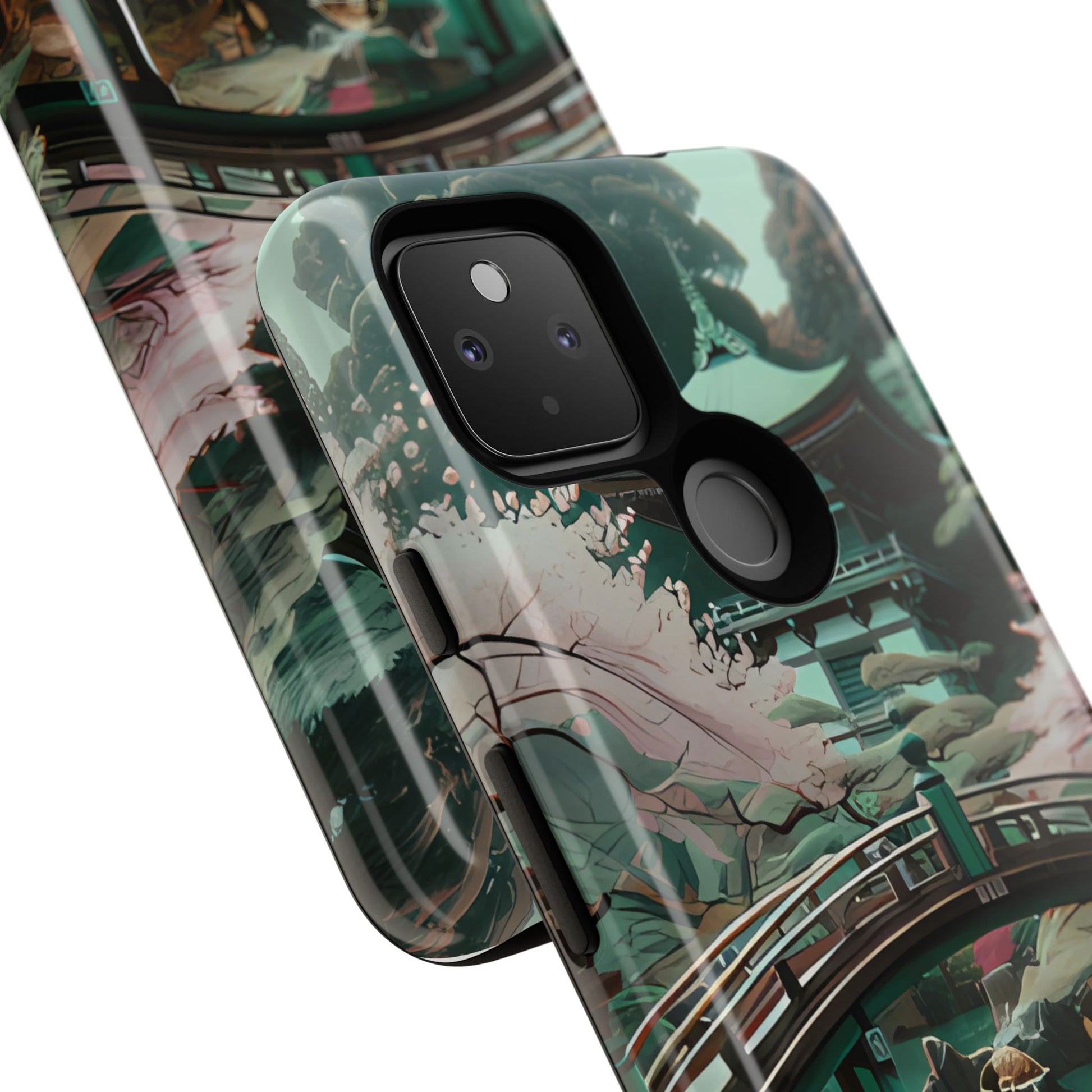 Nature-Inspired Phone Case, Aesthetic Phone Cover, Floral Case, Koi Pond Design, Gift for Nature Lovers