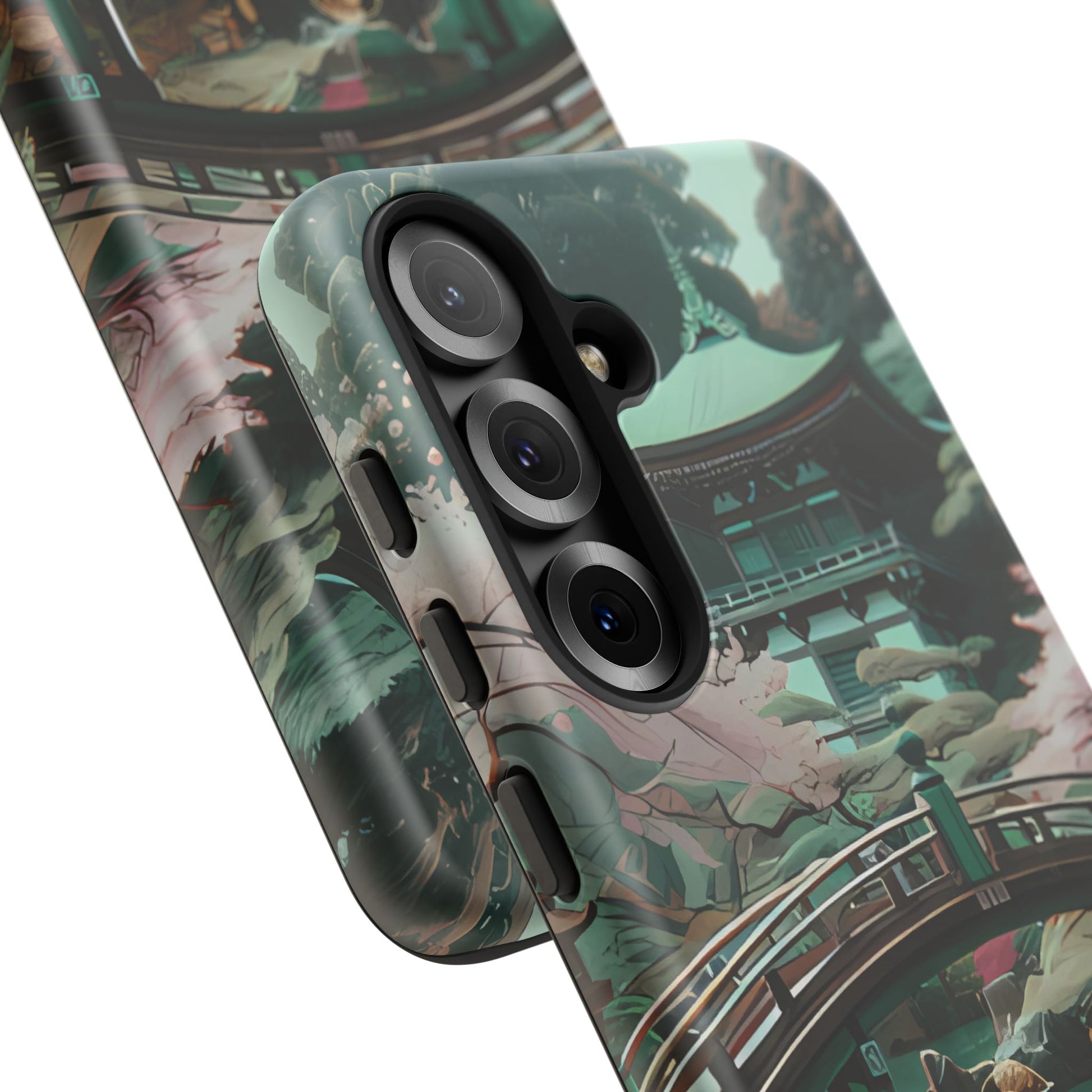 Nature-Inspired Phone Case, Aesthetic Phone Cover, Floral Case, Koi Pond Design, Gift for Nature Lovers