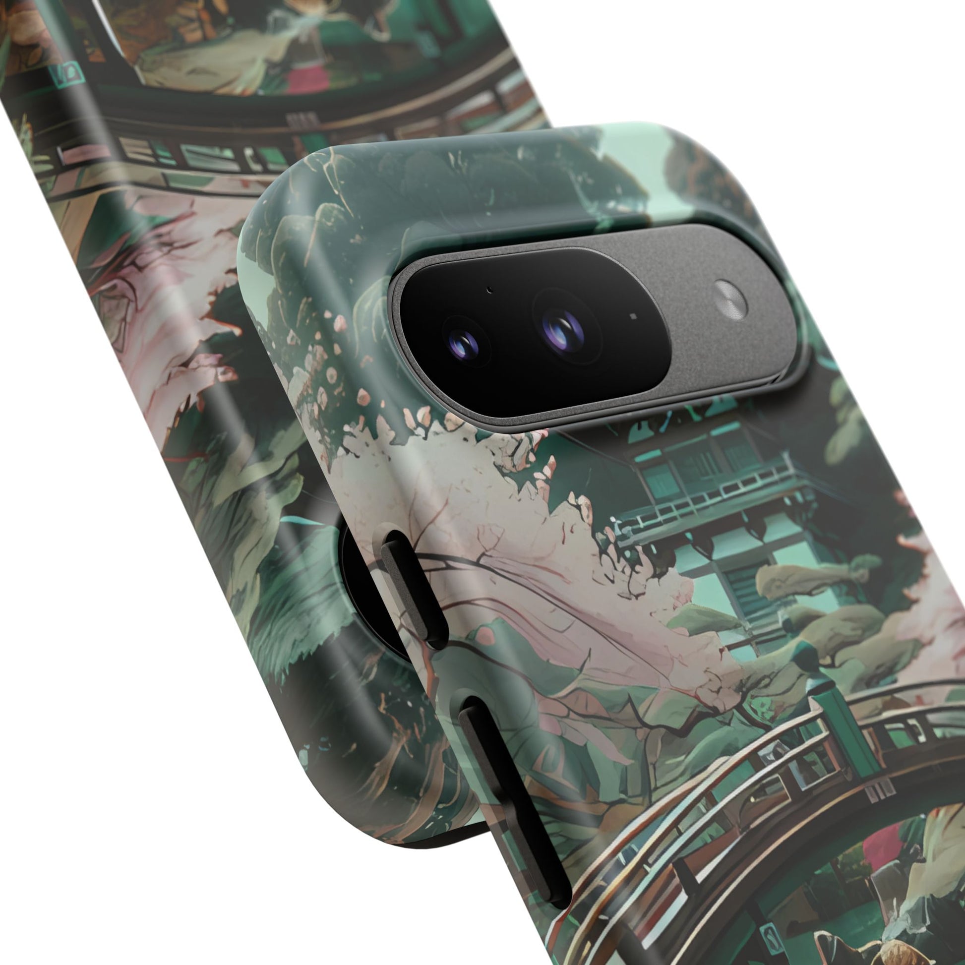 Nature-Inspired Phone Case, Aesthetic Phone Cover, Floral Case, Koi Pond Design, Gift for Nature Lovers