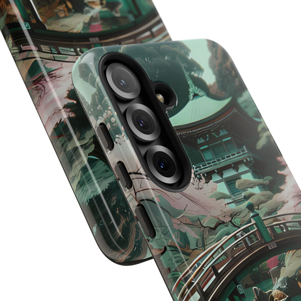 Nature-Inspired Phone Case, Aesthetic Phone Cover, Floral Case, Koi Pond Design, Gift for Nature Lovers