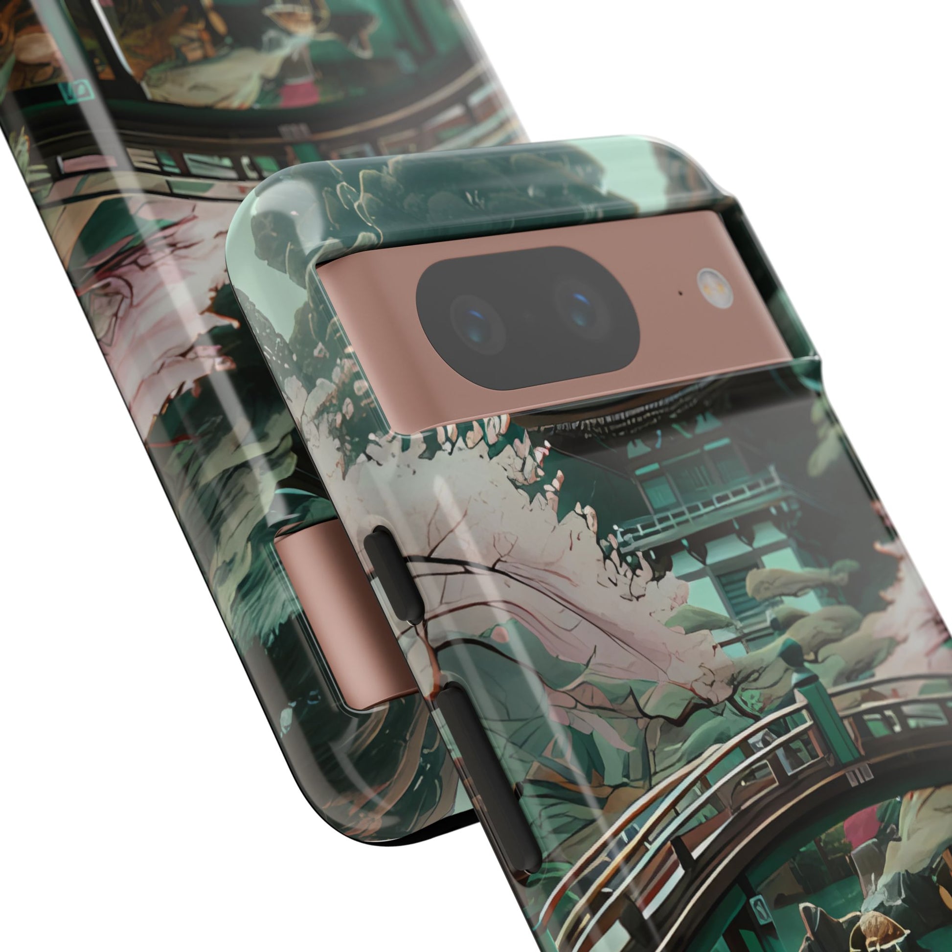 Nature-Inspired Phone Case, Aesthetic Phone Cover, Floral Case, Koi Pond Design, Gift for Nature Lovers