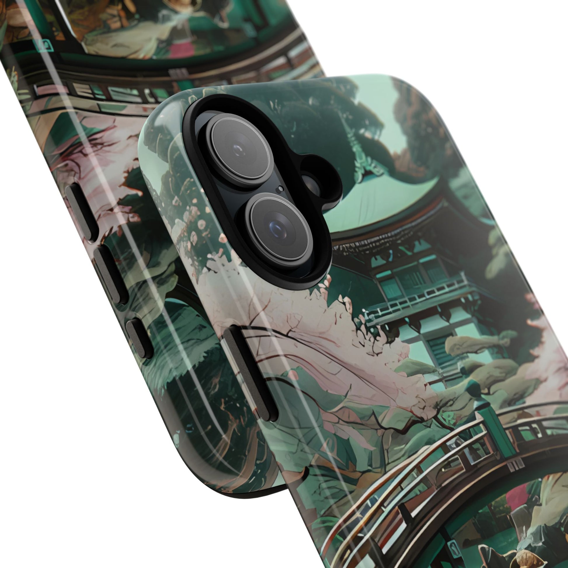 Nature-Inspired Phone Case, Aesthetic Phone Cover, Floral Case, Koi Pond Design, Gift for Nature Lovers