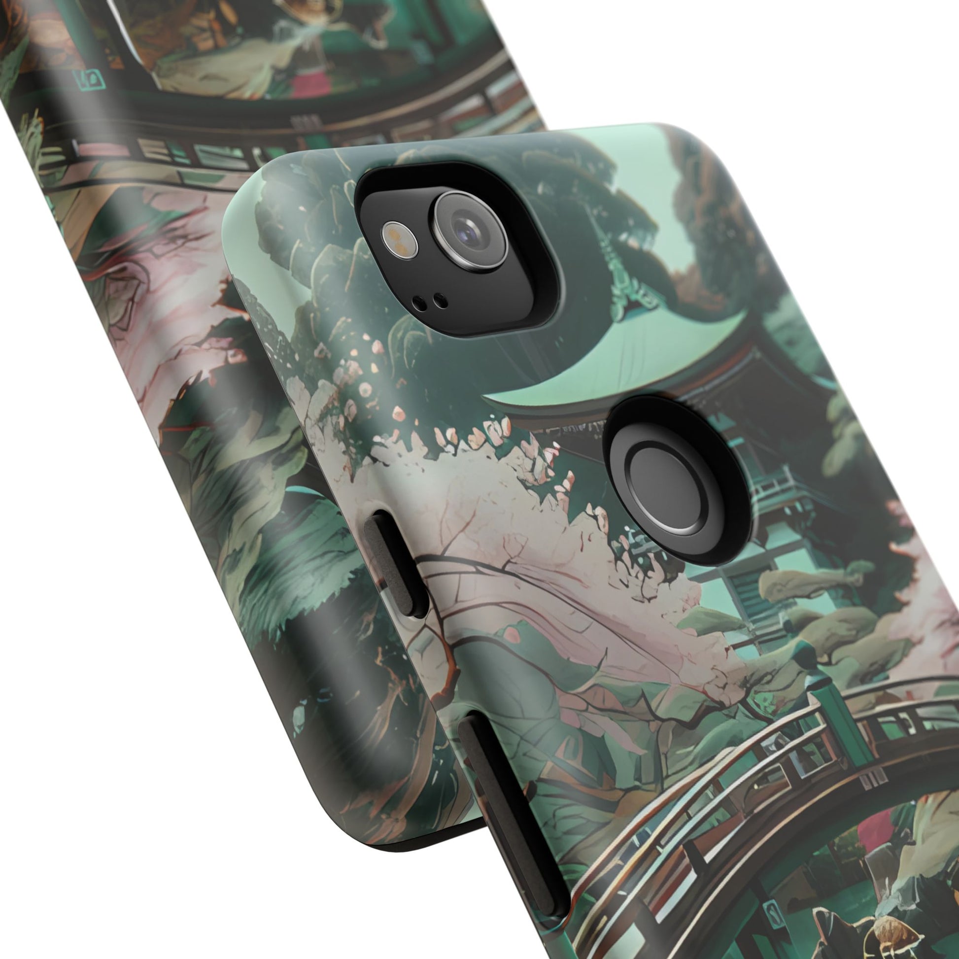 Nature-Inspired Phone Case, Aesthetic Phone Cover, Floral Case, Koi Pond Design, Gift for Nature Lovers
