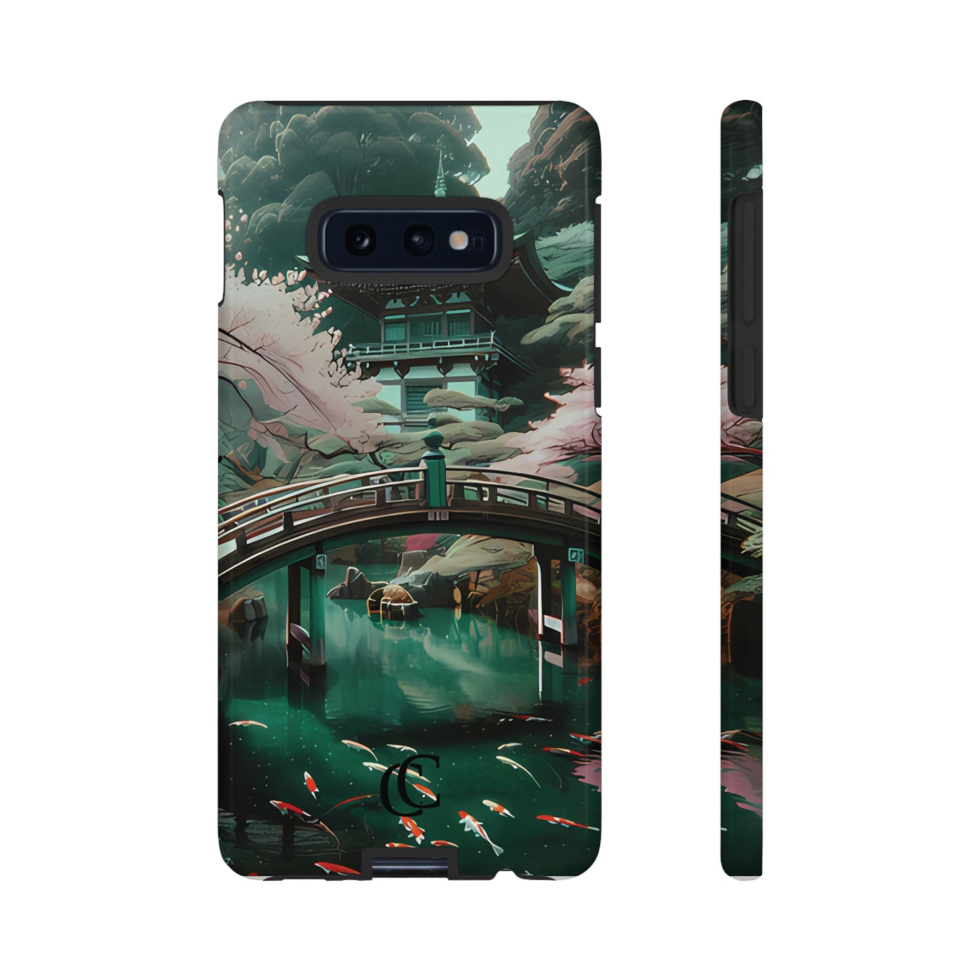 Nature-Inspired Phone Case, Aesthetic Phone Cover, Floral Case, Koi Pond Design, Gift for Nature Lovers