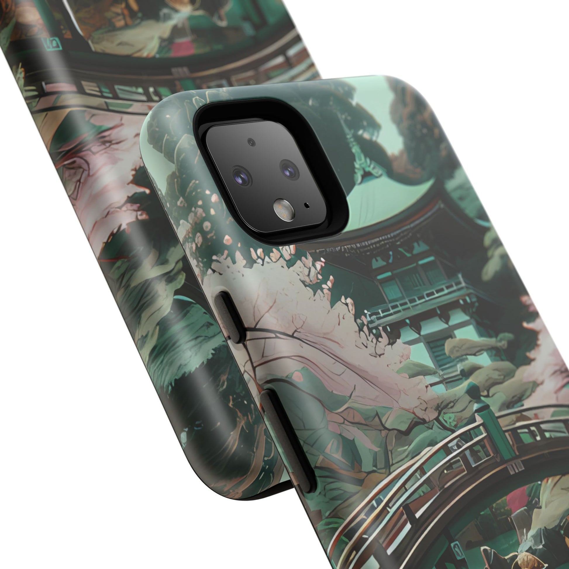 Nature-Inspired Phone Case, Aesthetic Phone Cover, Floral Case, Koi Pond Design, Gift for Nature Lovers