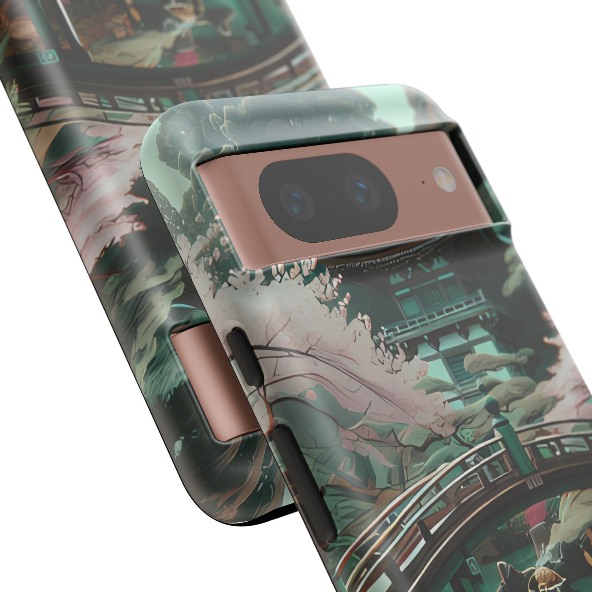 Nature-Inspired Phone Case, Aesthetic Phone Cover, Floral Case, Koi Pond Design, Gift for Nature Lovers