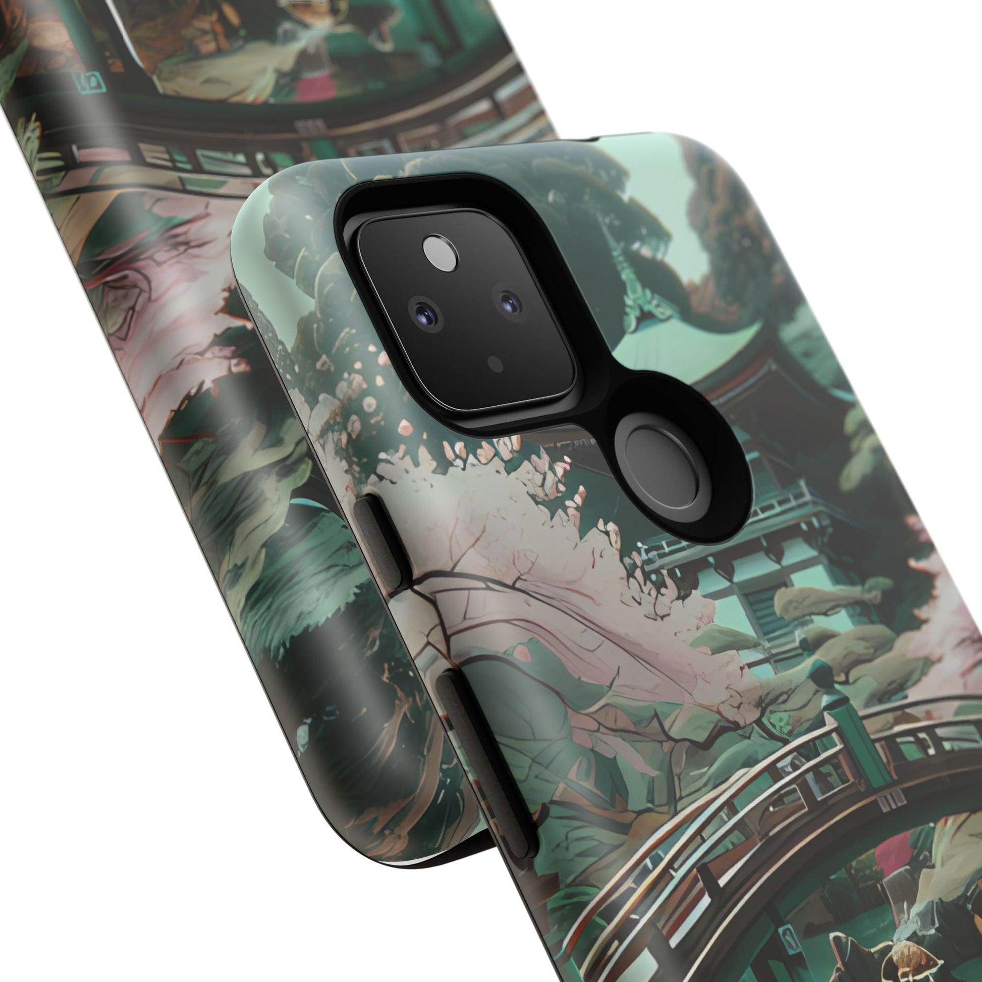 Nature-Inspired Phone Case, Aesthetic Phone Cover, Floral Case, Koi Pond Design, Gift for Nature Lovers