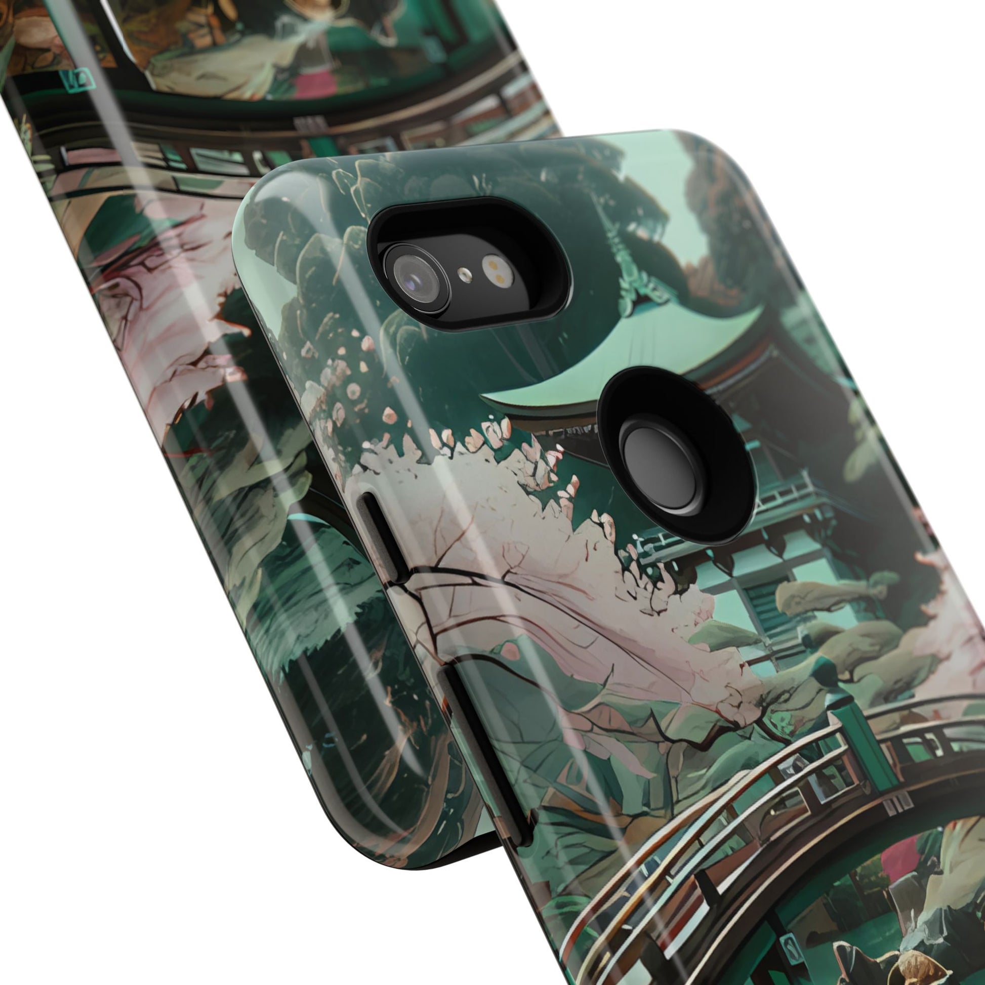 Nature-Inspired Phone Case, Aesthetic Phone Cover, Floral Case, Koi Pond Design, Gift for Nature Lovers